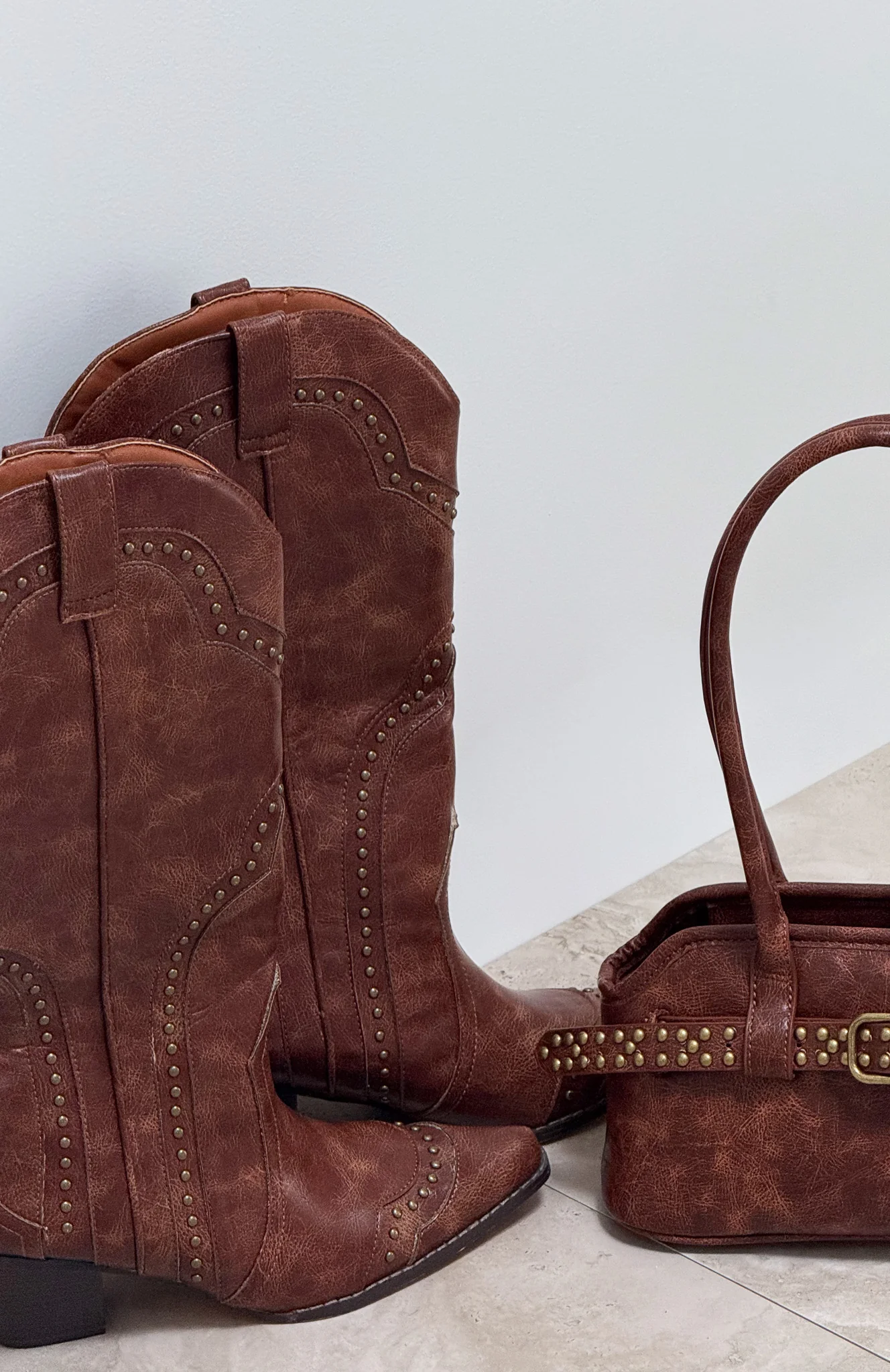 Sadie Cowboy Boots Vintage Chocolate - Image 9