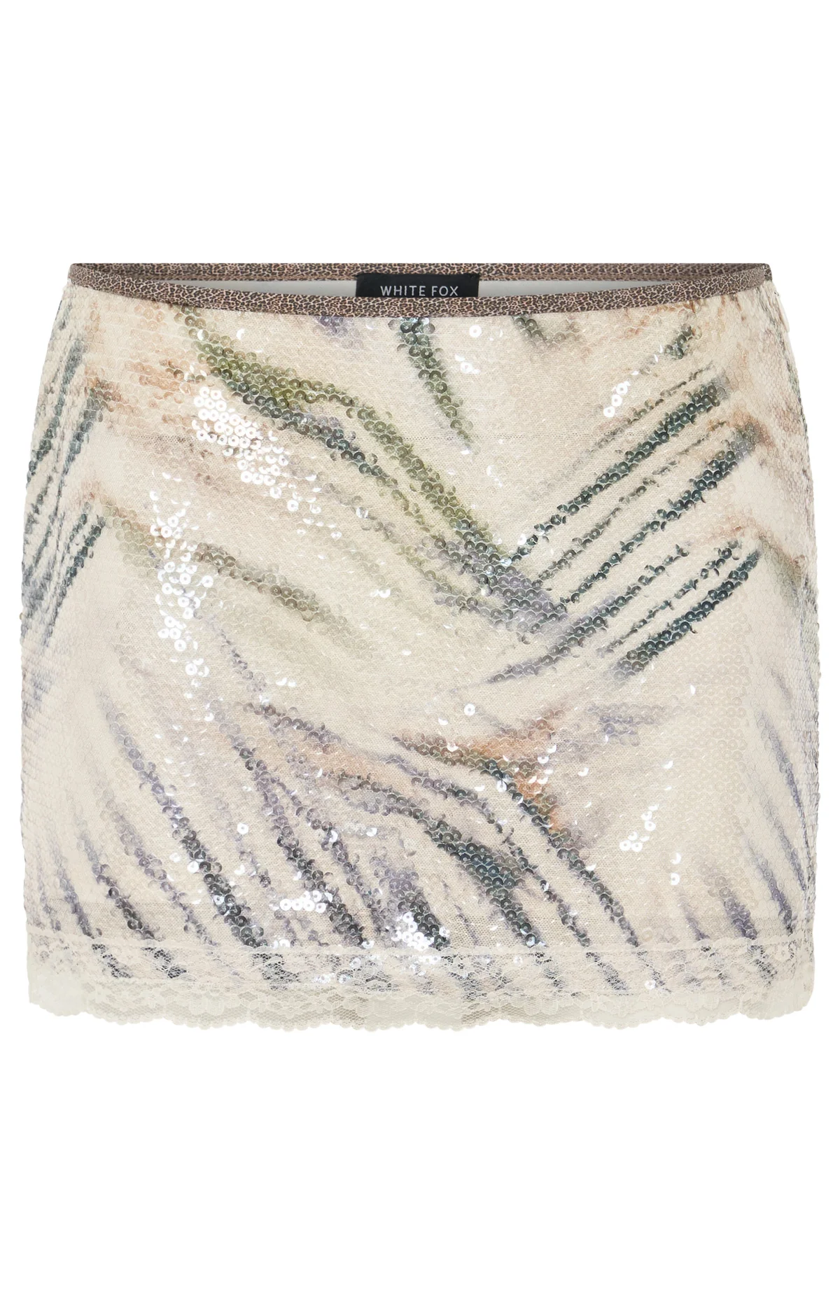 Salty Shores Sequin Mini Skirt Stonewash - Image 6