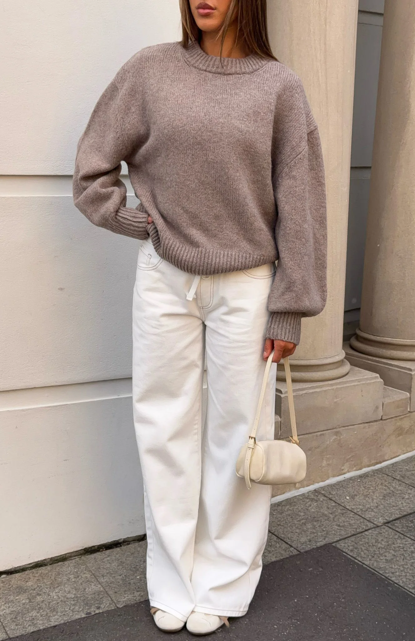 Sashi Knit Sweater Pebble - Image 2