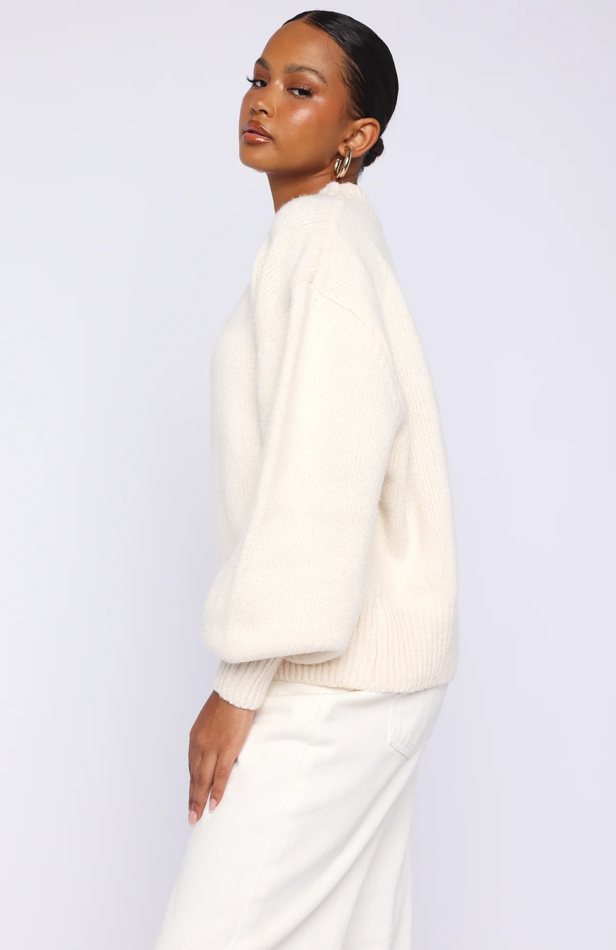 Sashi Knit Sweater Winter White - Image 3