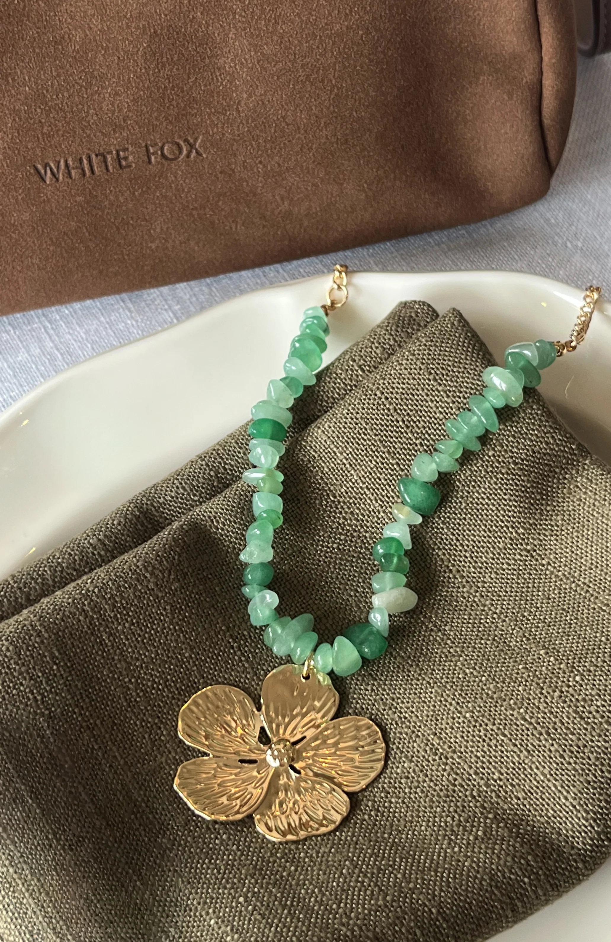 Saylor Necklace Gold/Teal - Image 2