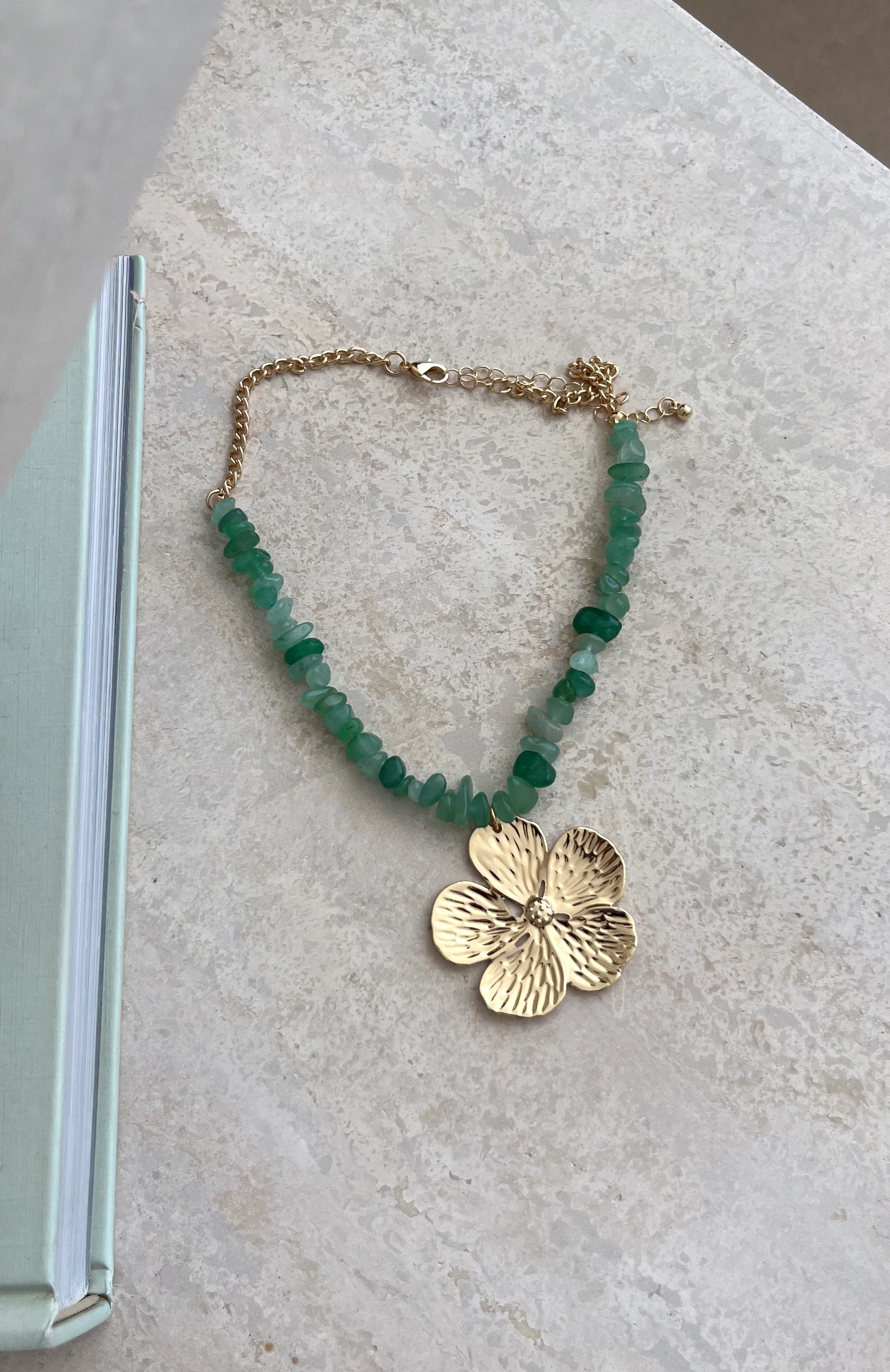 Saylor Necklace Gold/Teal - Image 3