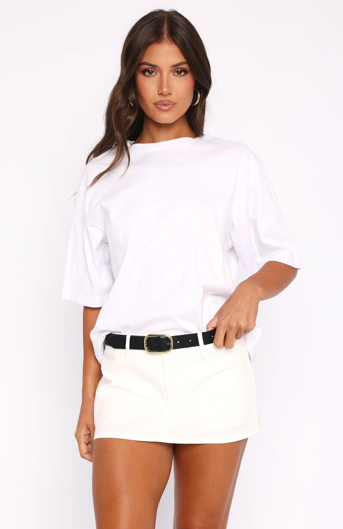 Selfish Behaviour Low Rise Mini Skort White - Image 2