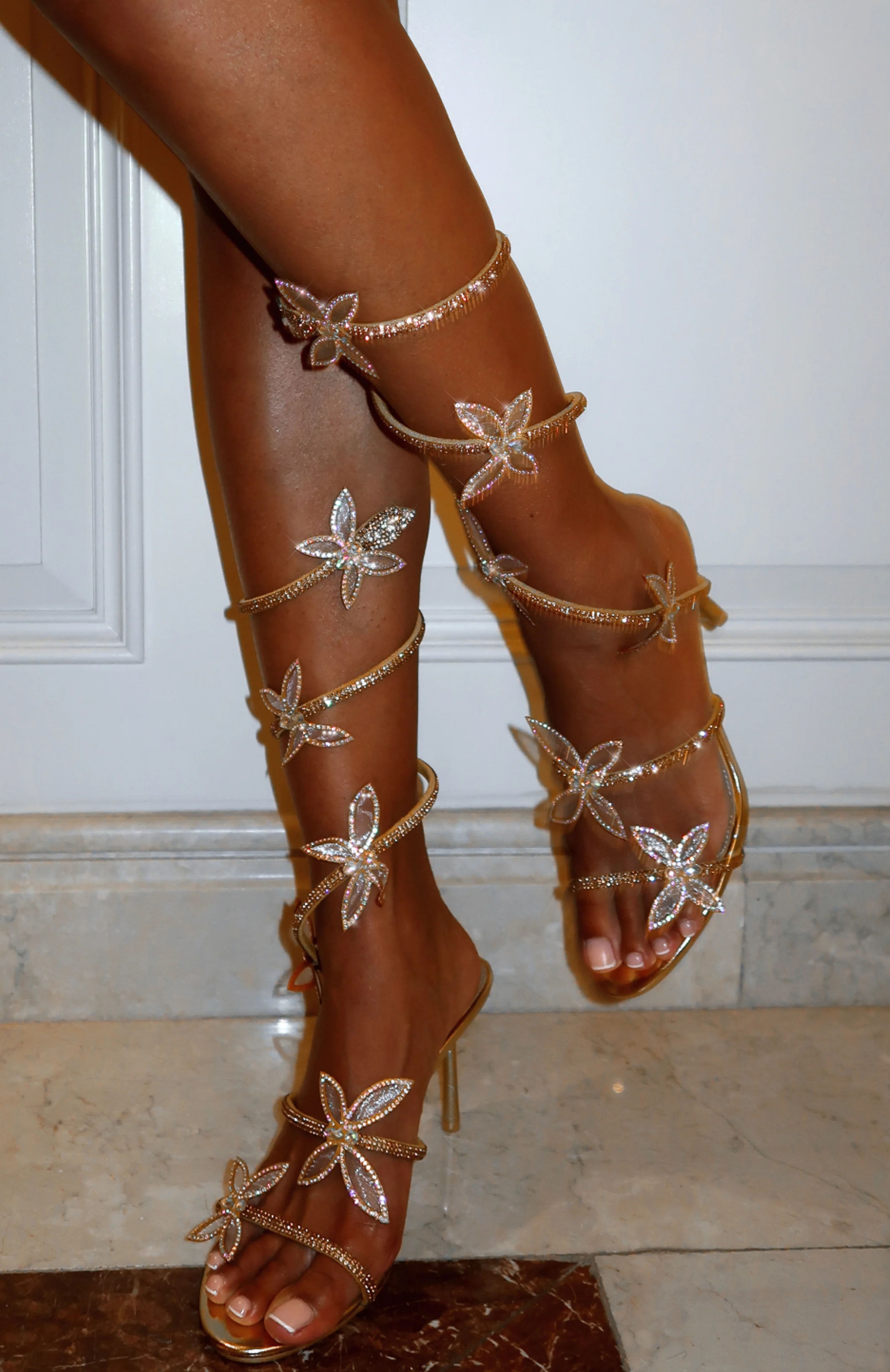 Shai Diamante Wrap Heels Gold - Image 2