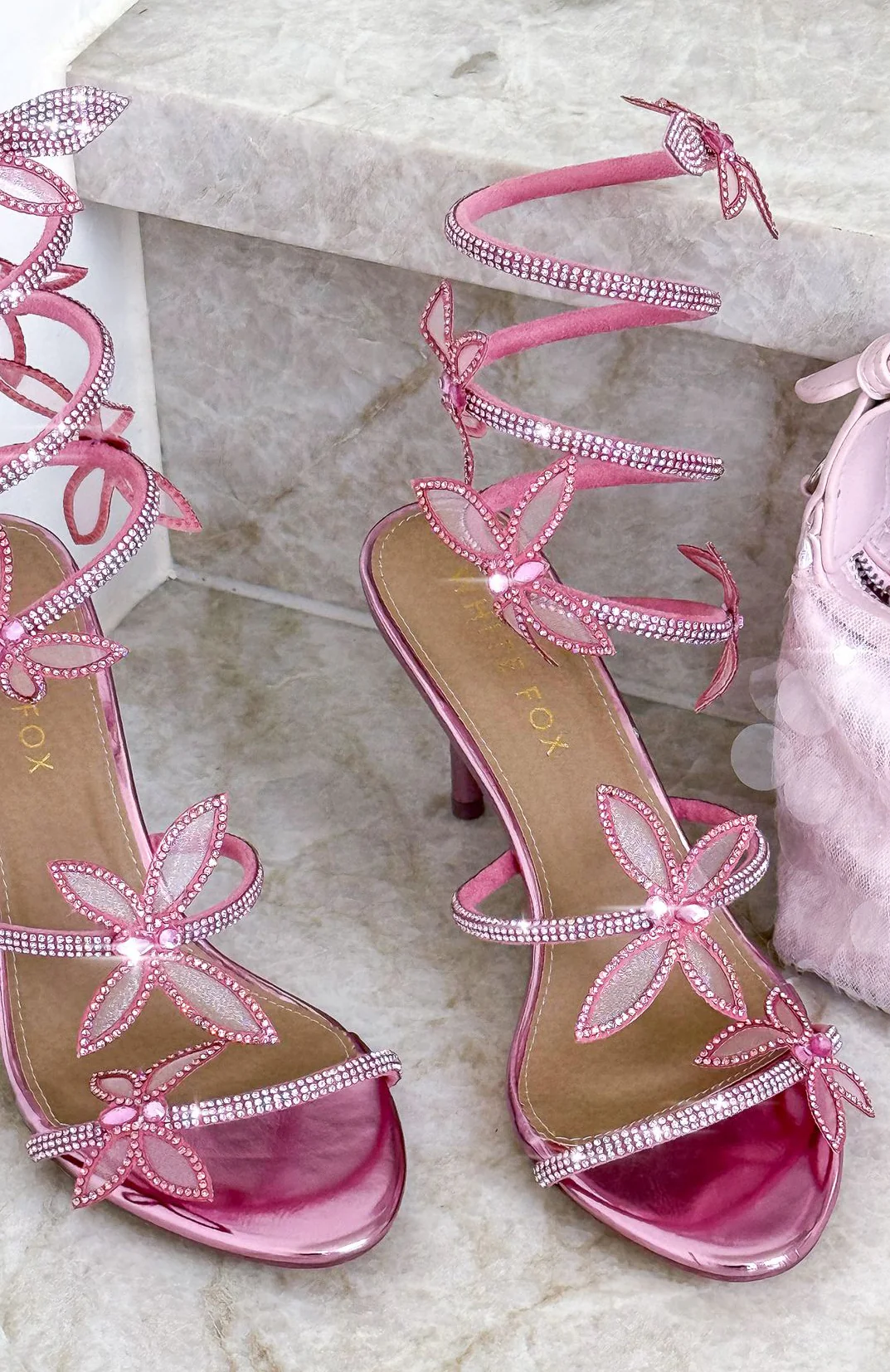 Shai Diamante Wrap Heels Pink - Image 3