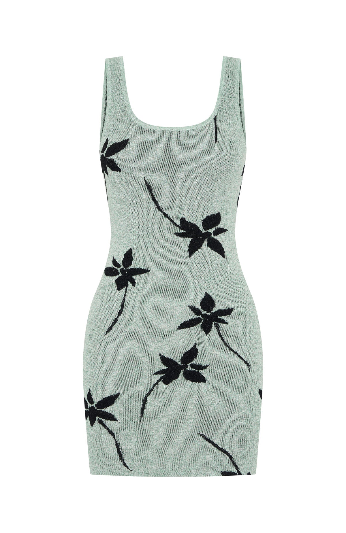 Sheer Bliss Knit Mini Dress Mint - Image 5