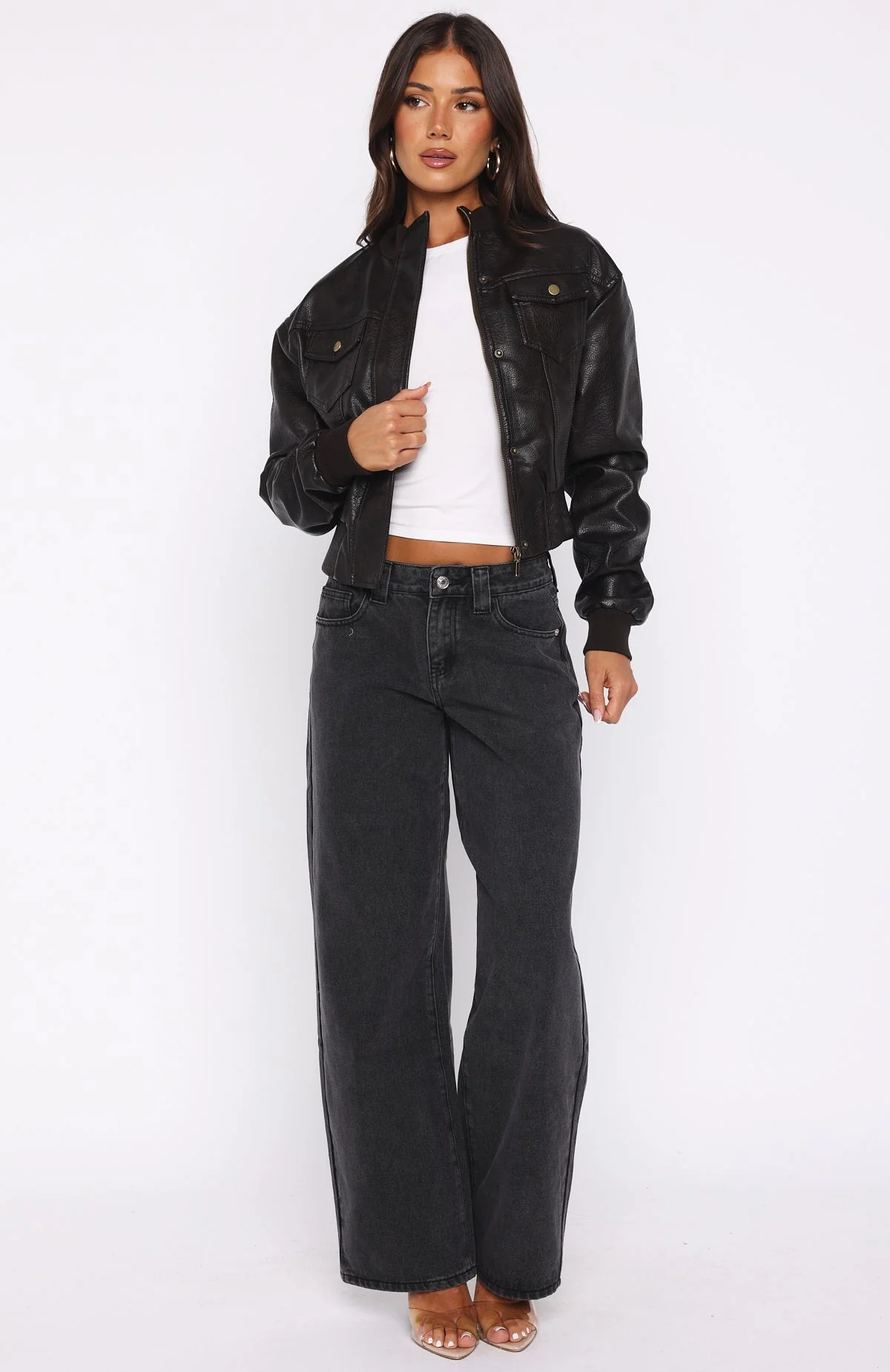 She's Sassy PU Jacket Coffee - Image 6