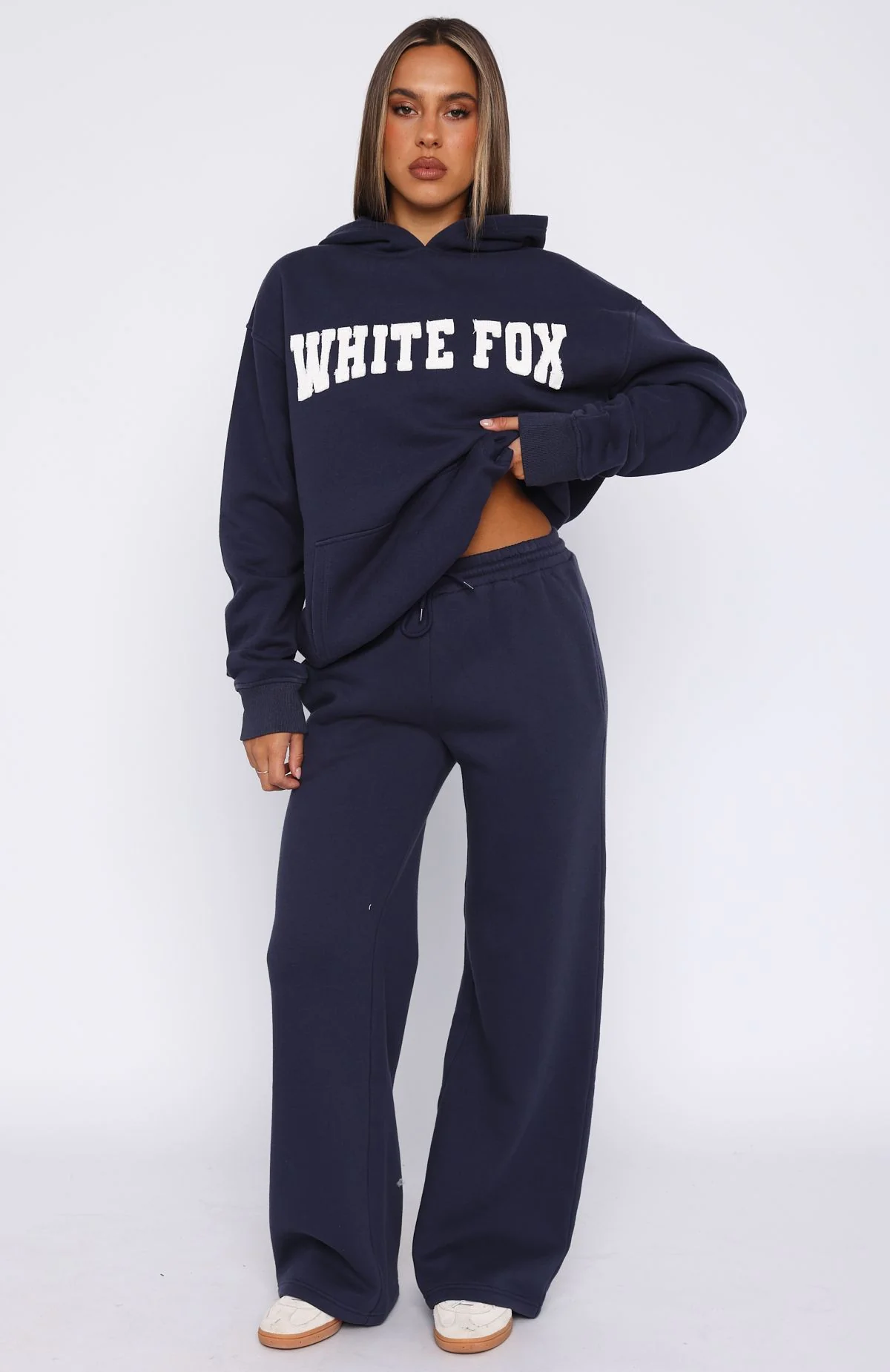 Shout It Out Wide Leg Sweatpants Navy - Image 2