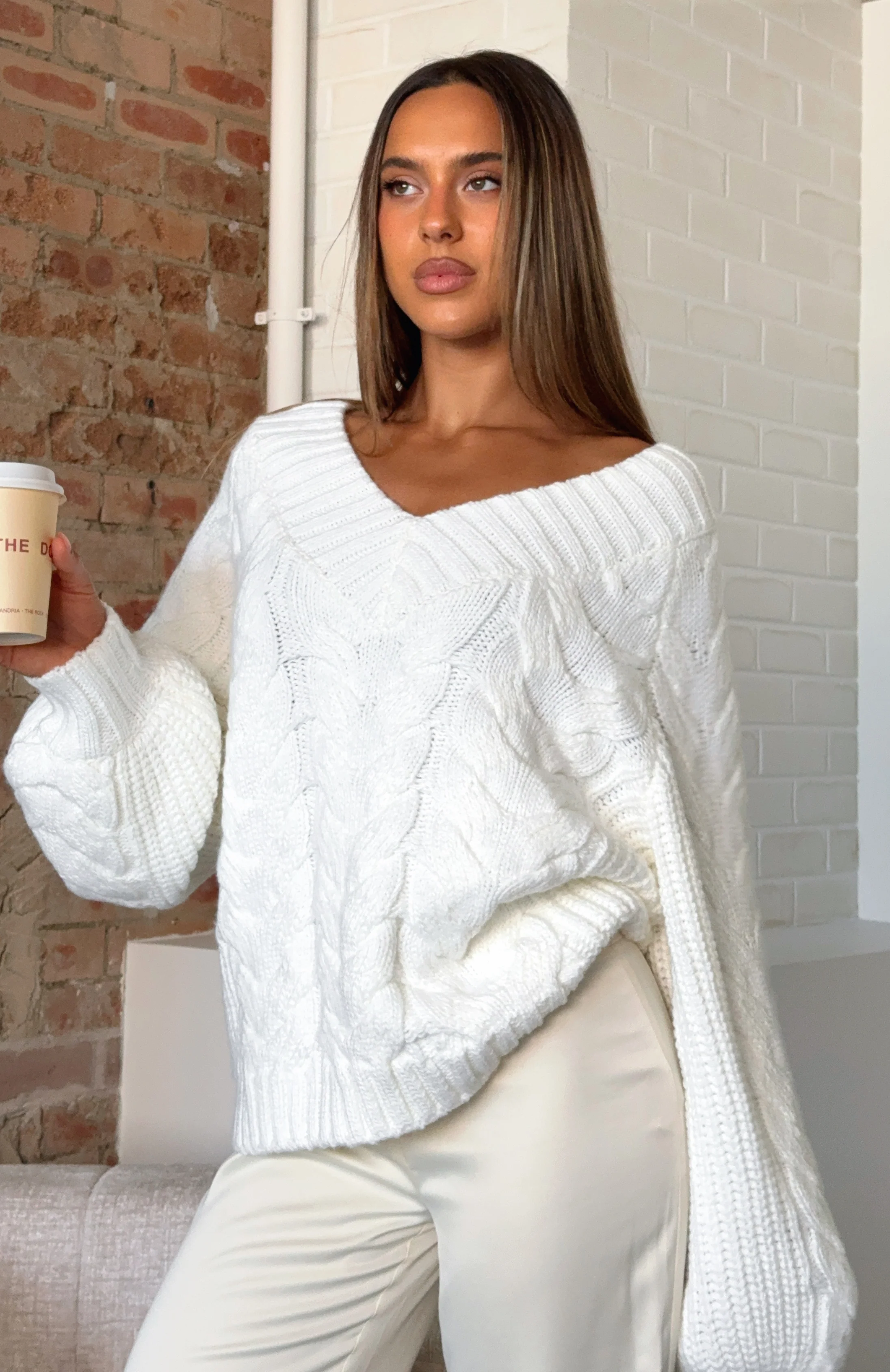 Showfern Knit Sweater Off White - Image 2