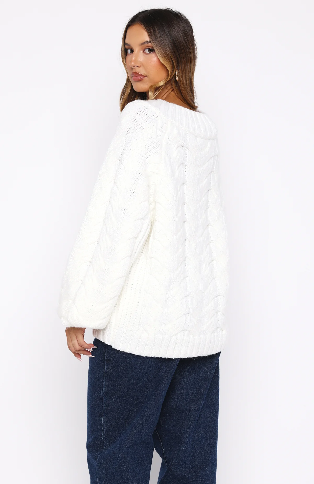 Showfern Knit Sweater Off White - Image 5