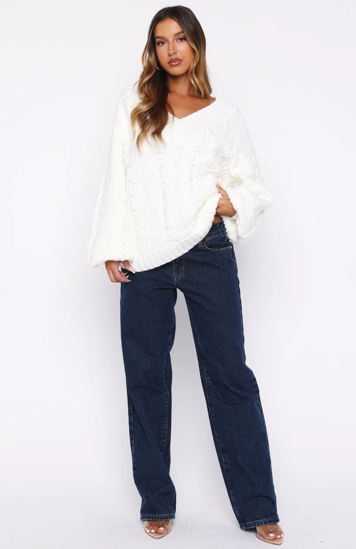 Showfern Knit Sweater Off White - Image 6