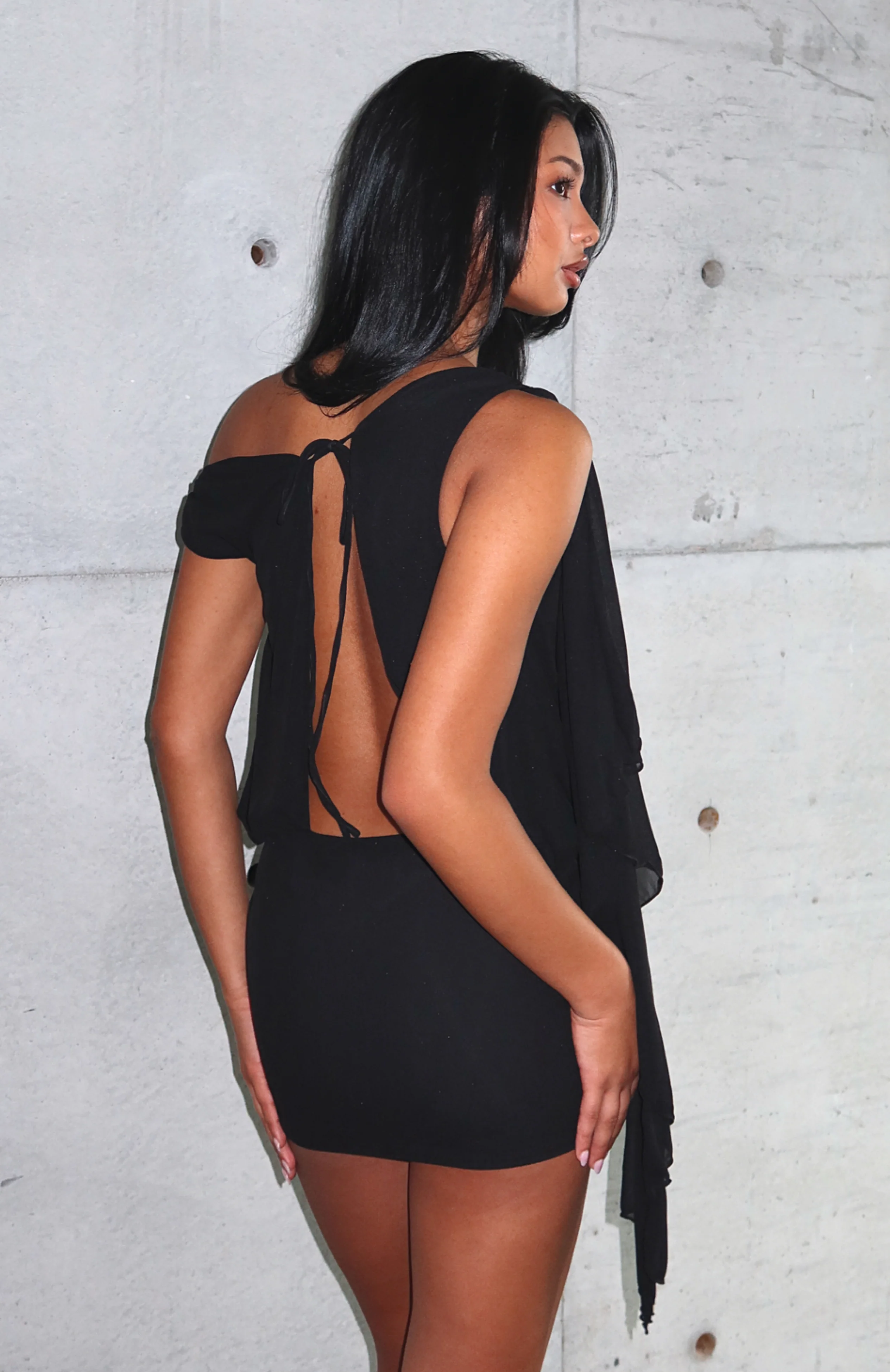 Sicilian Dreams Mini Dress Black - Image 2