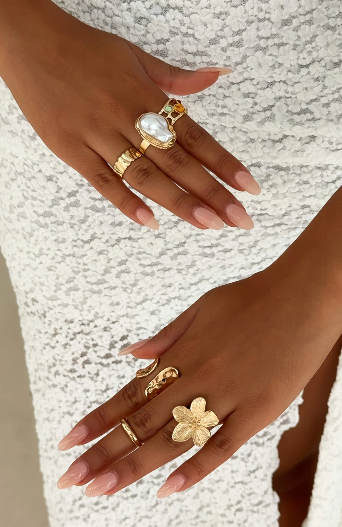 Signe Ring Set Gold - Image 3