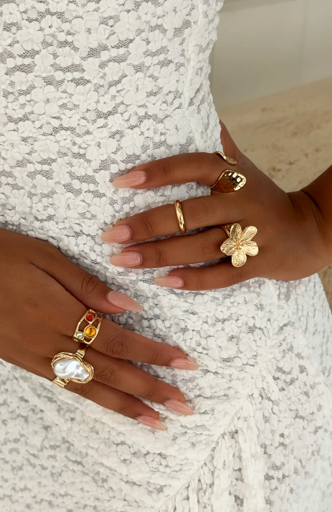 Signe Ring Set Gold - Image 4