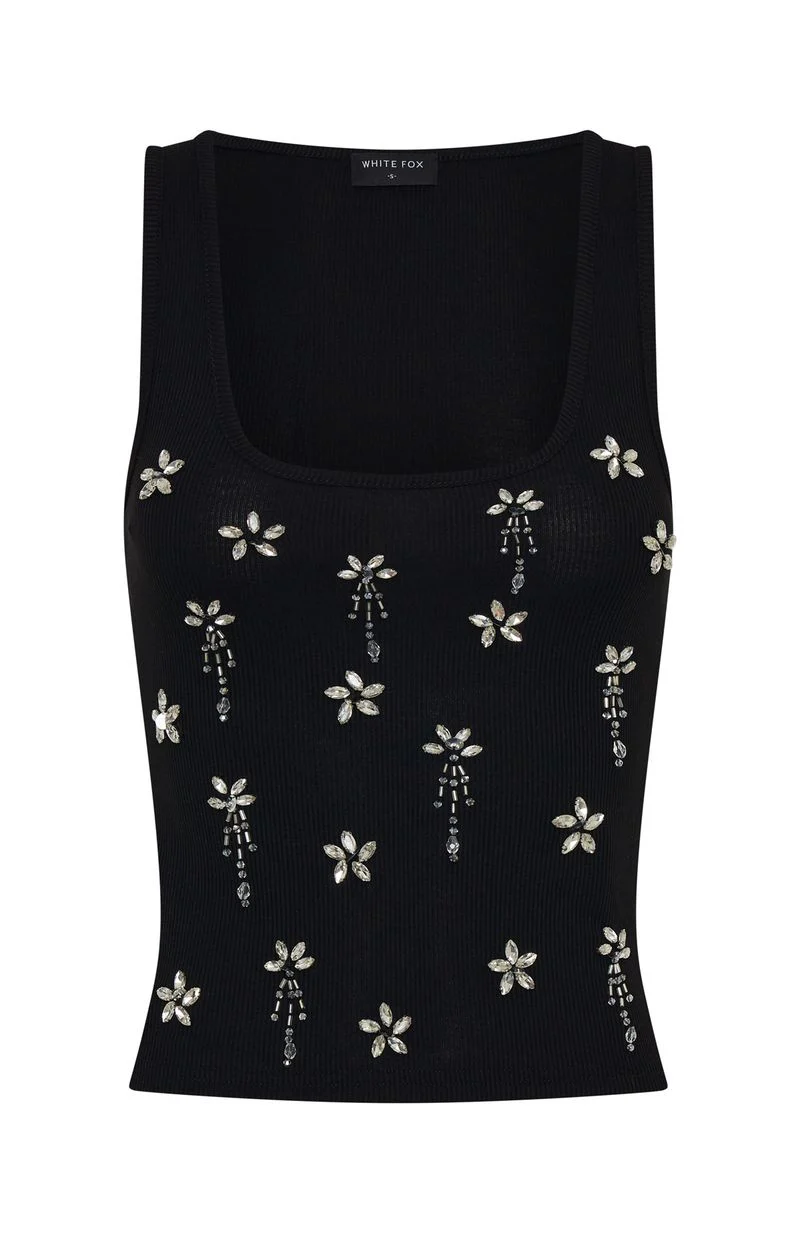 Sinful Embrace Rib Tank Black - Image 7