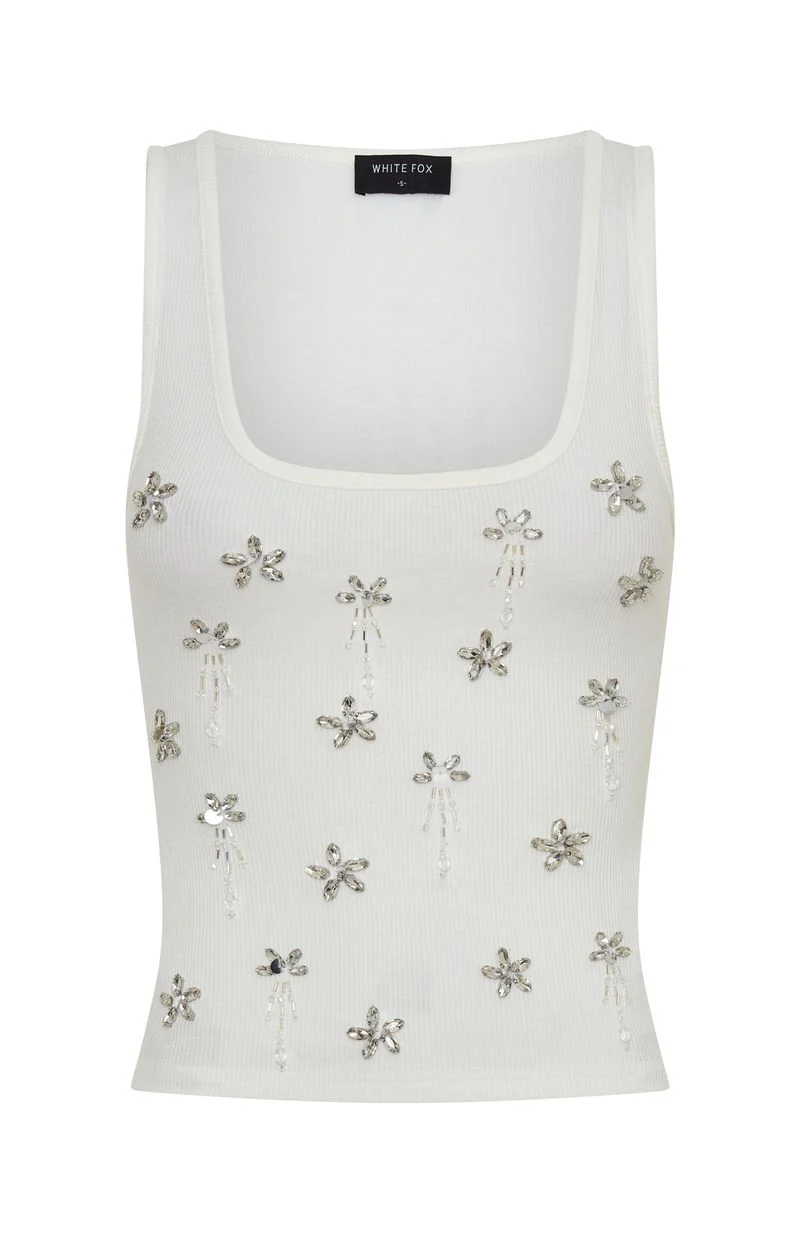 Sinful Embrace Rib Tank White - Image 6
