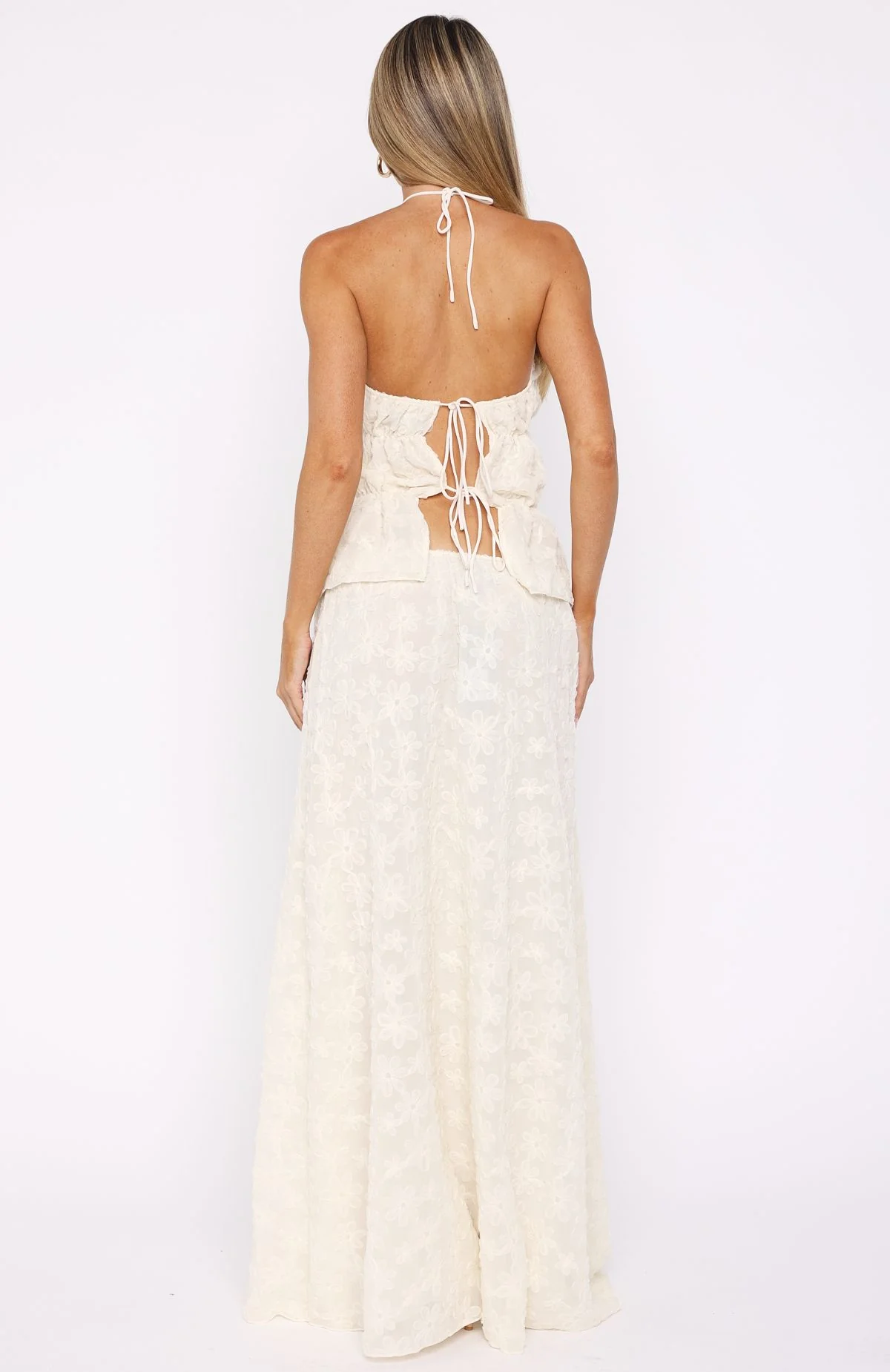 Slay Today Maxi Skirt Cream - Image 4