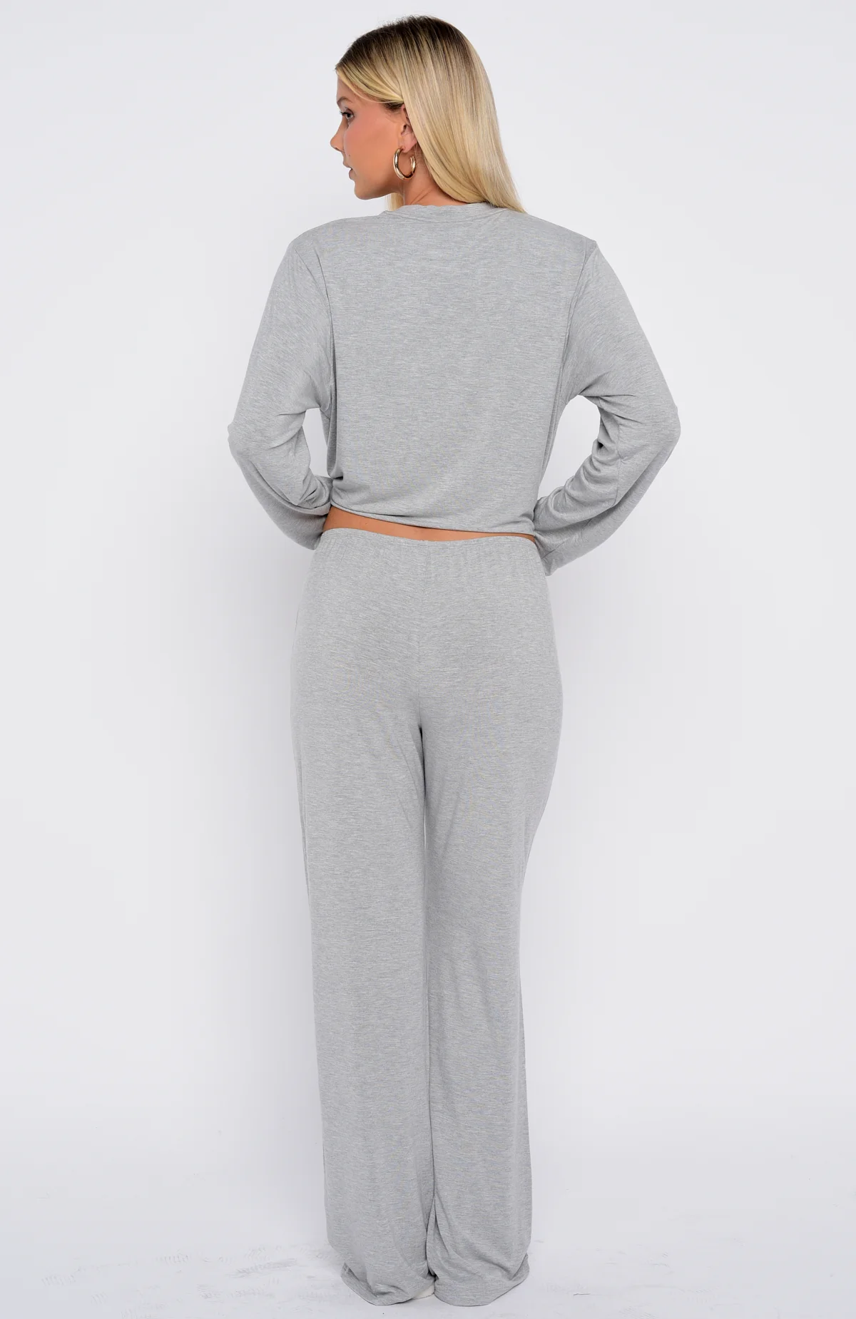 Slow Life Pyjama Pants Grey Marle - Image 4