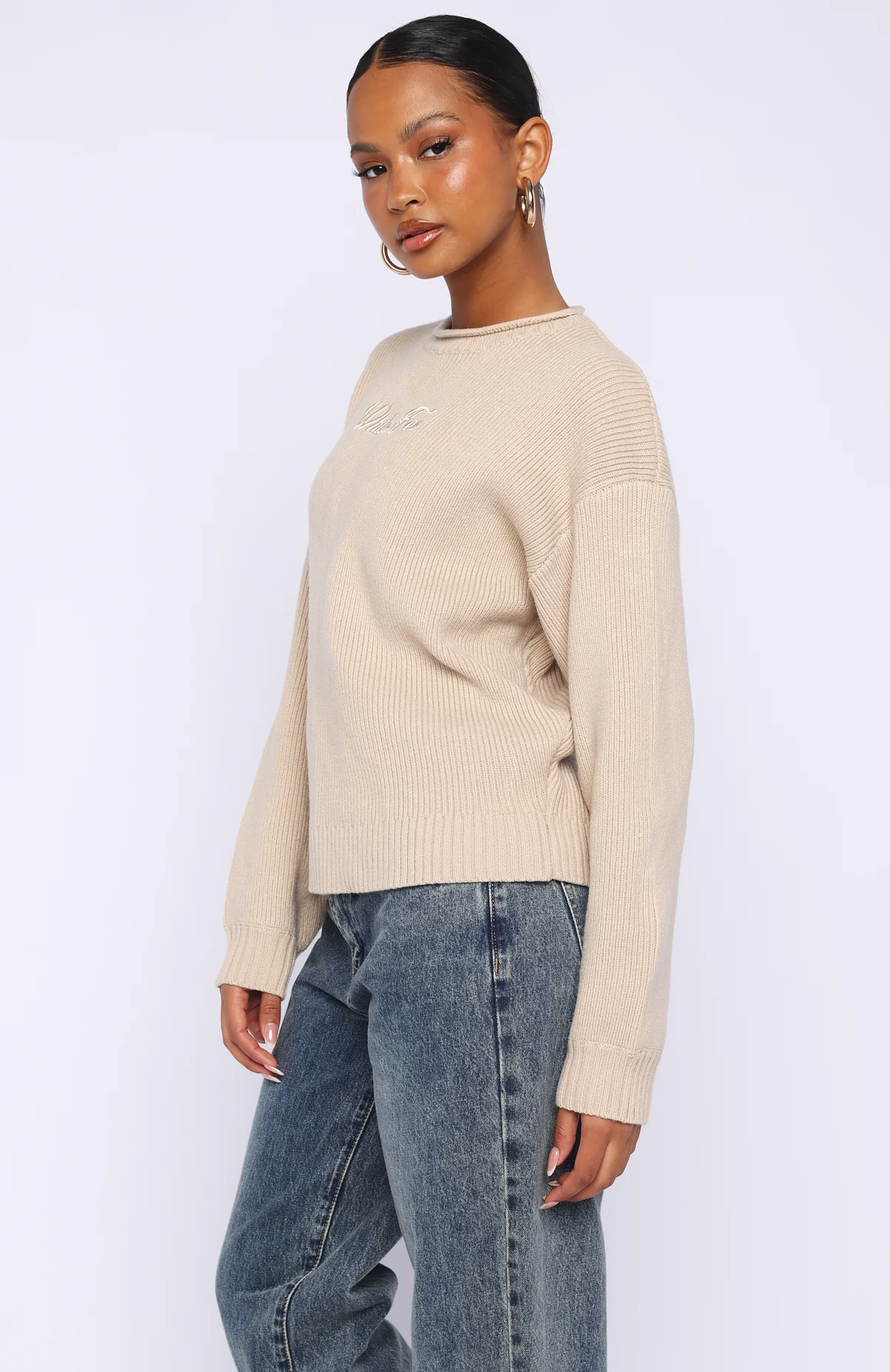 Snow Dreams Knit Sweater Oat - Image 3