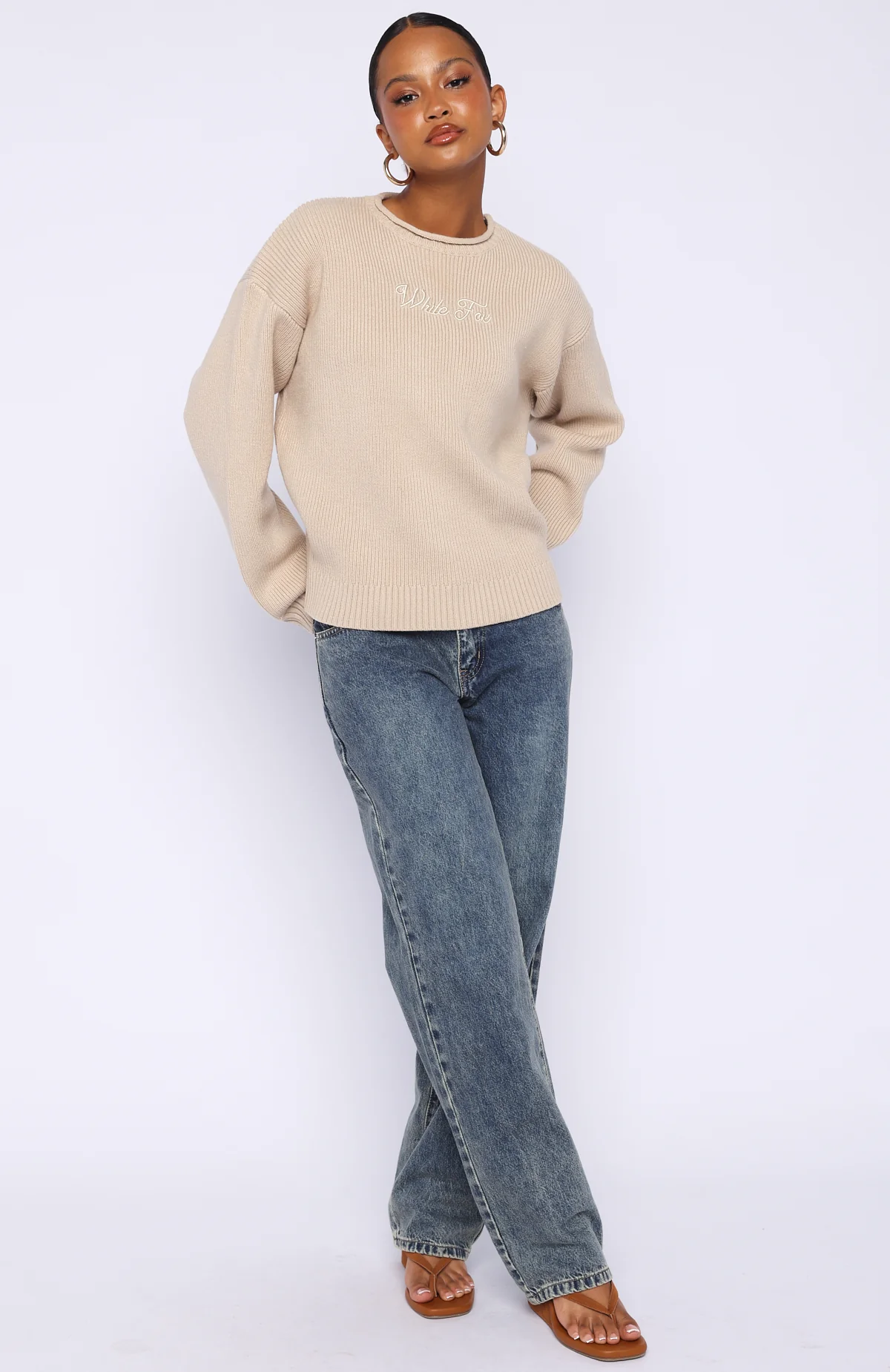 Snow Dreams Knit Sweater Oat - Image 5