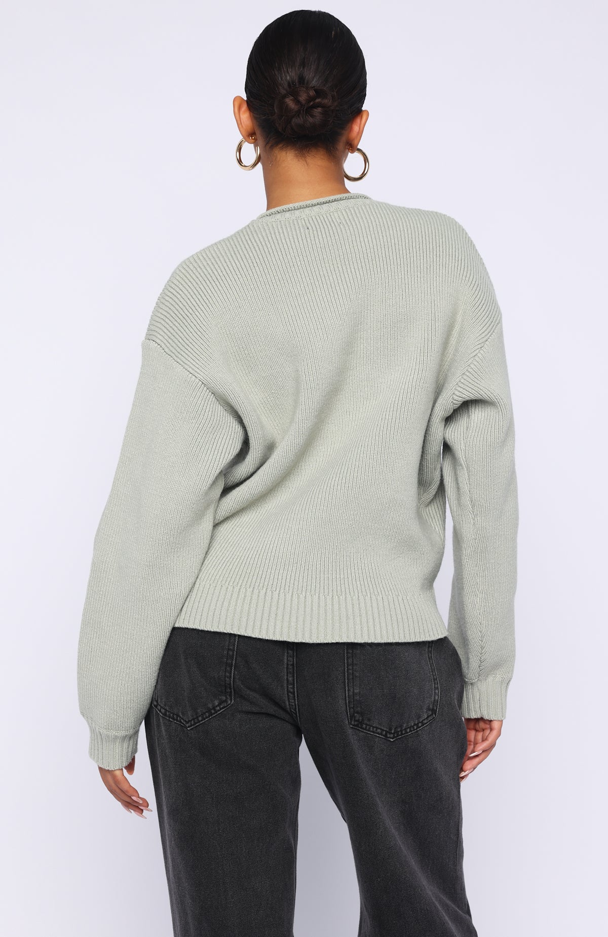 Snow Dreams Knit Sweater Sage - Image 4