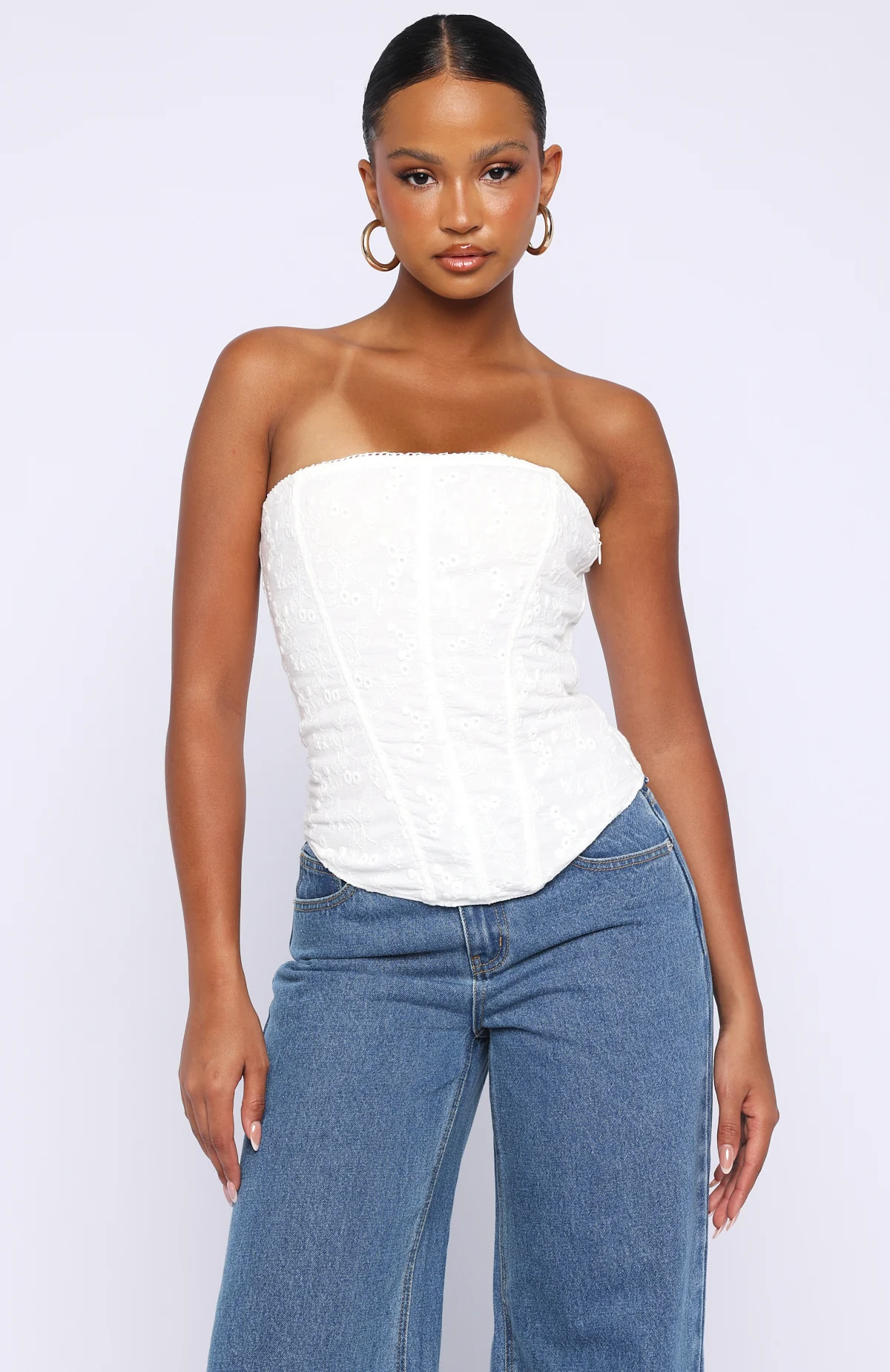 Snowdrop Strapless Bustier White - Image 2