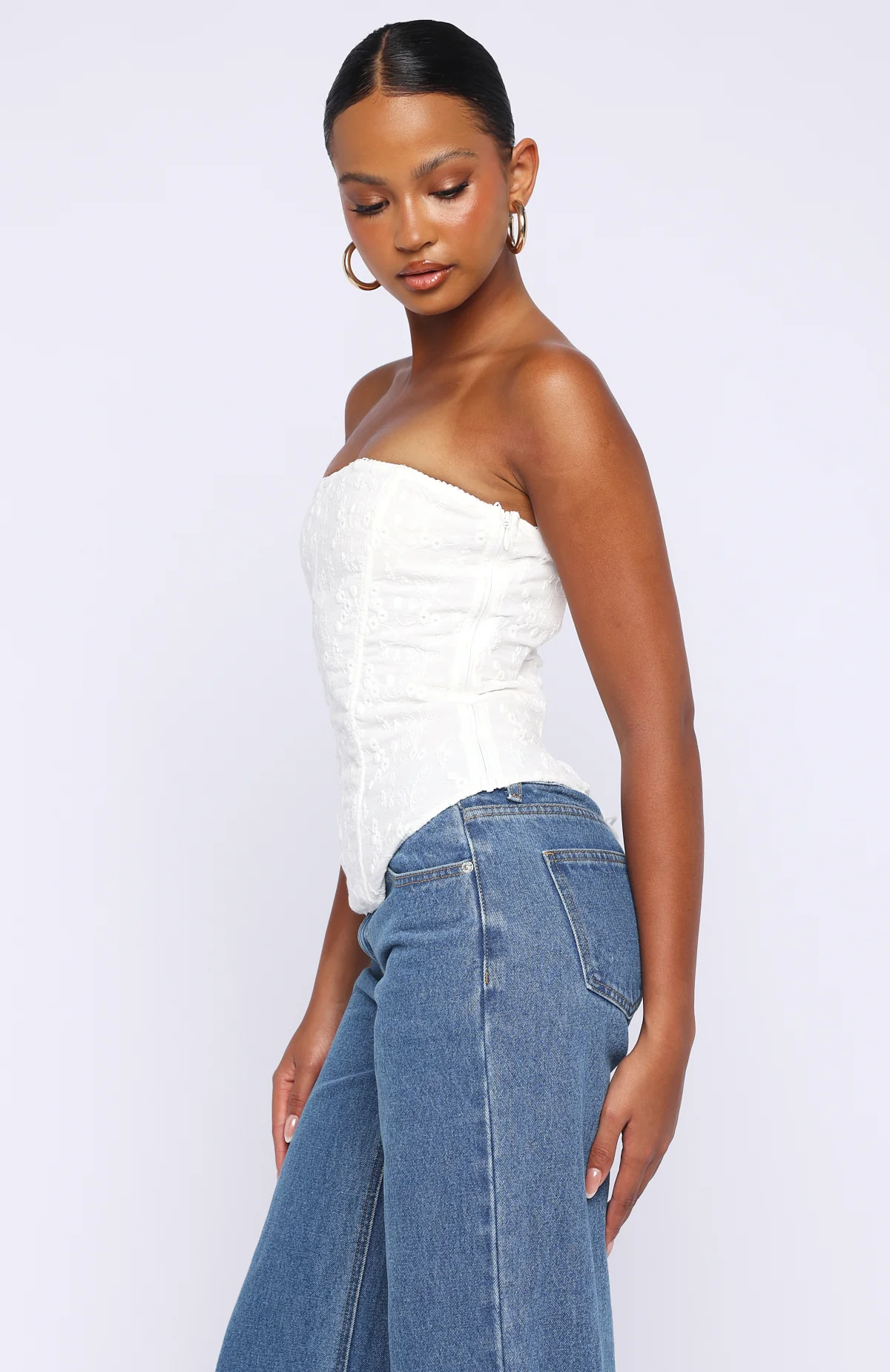 Snowdrop Strapless Bustier White - Image 3