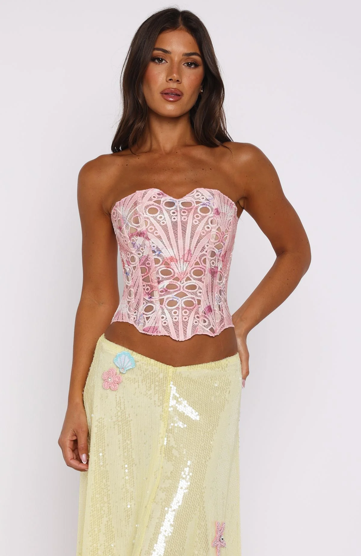 So Much To Say Strapless Bustier Pink - Image 2