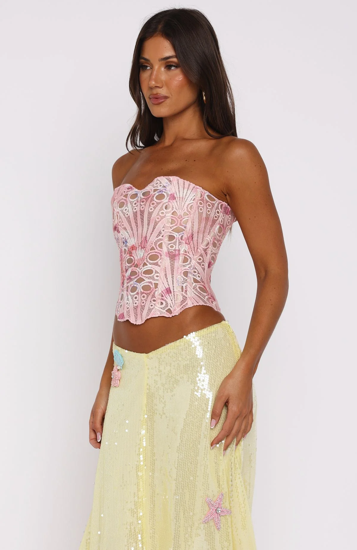 So Much To Say Strapless Bustier Pink - Image 3