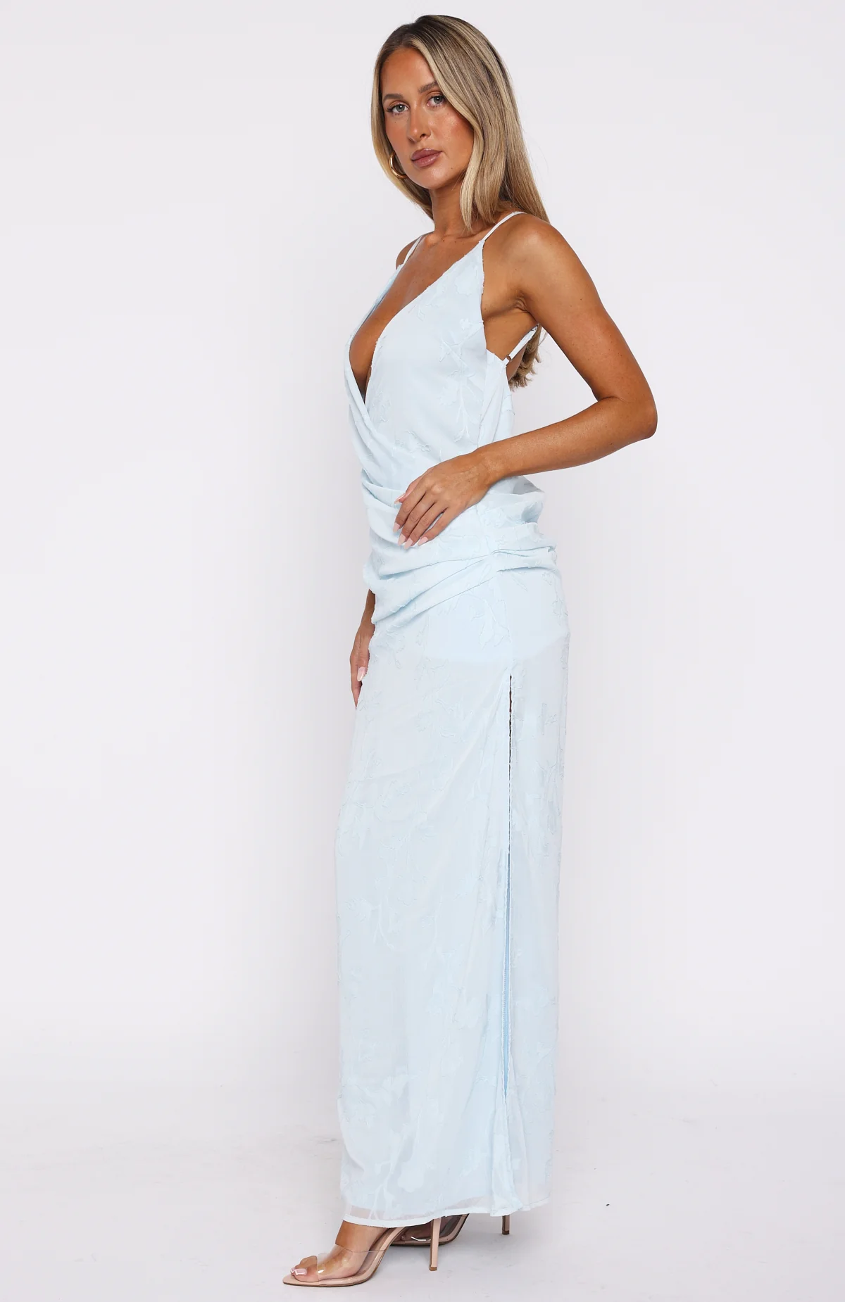 Soft But Sharp Maxi Dress Sky Blue - Image 4