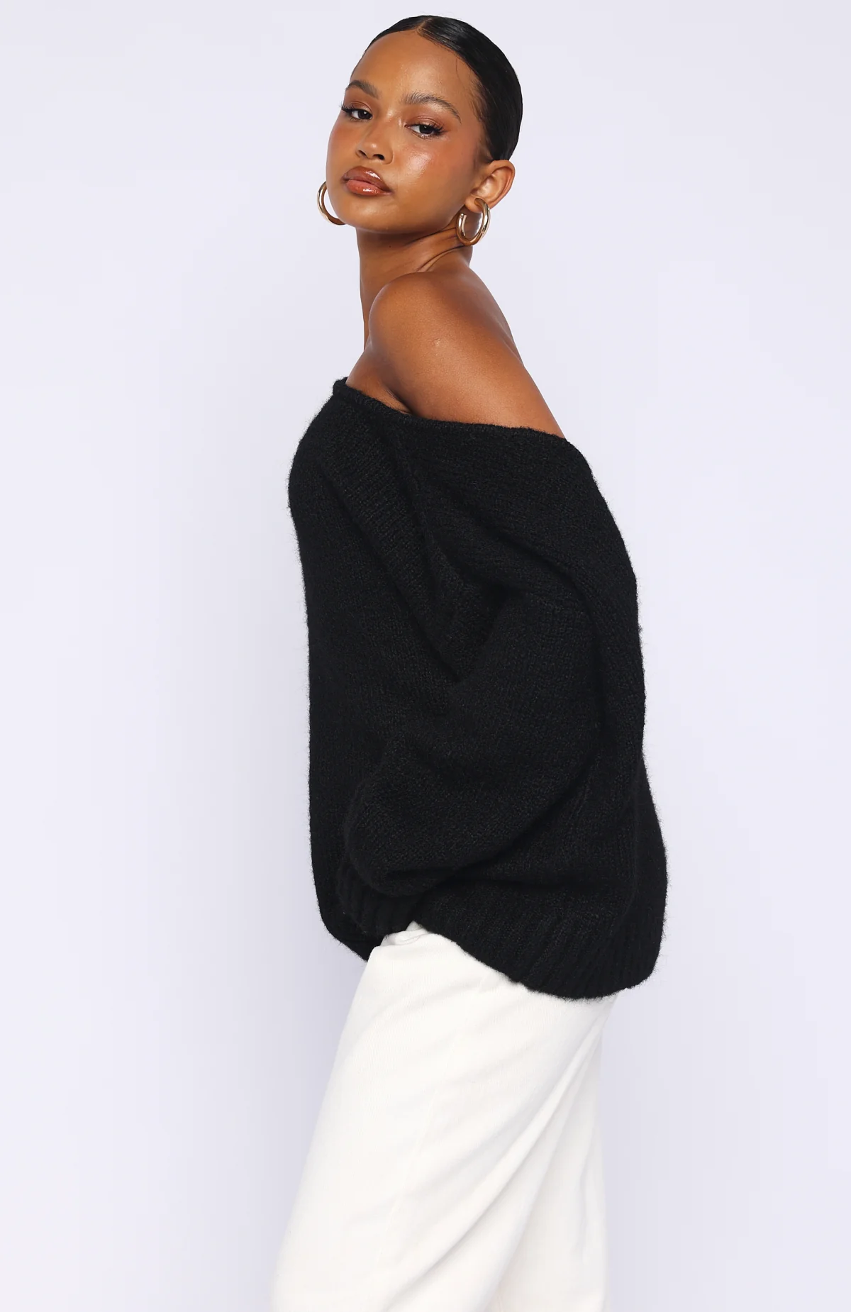 Softer Love Knit Sweater Black - Image 4