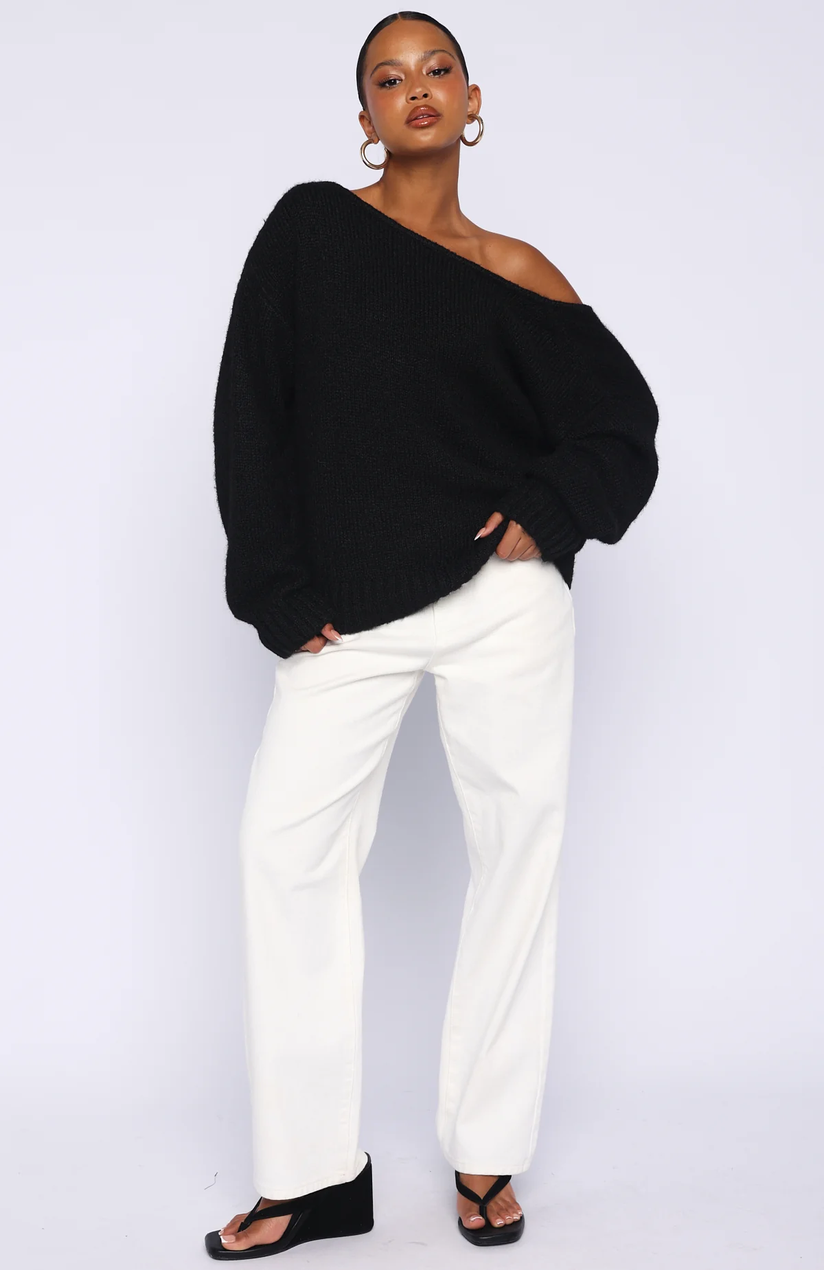 Softer Love Knit Sweater Black - Image 7