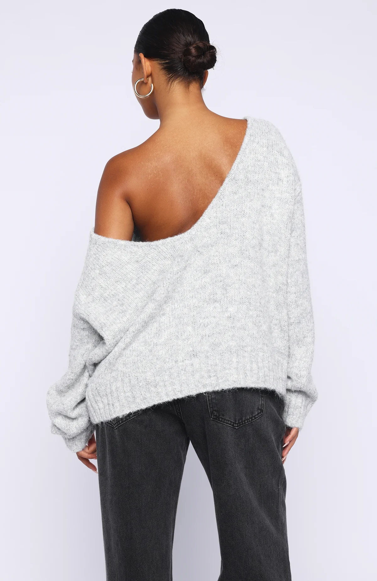 Softer Love Knit Sweater Grey Marle - Image 5