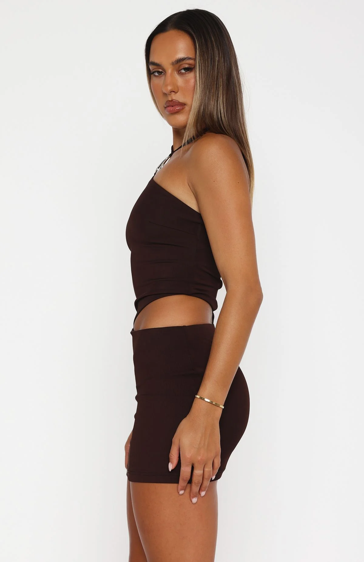 Something Different Mini Dress Chocolate - Image 3