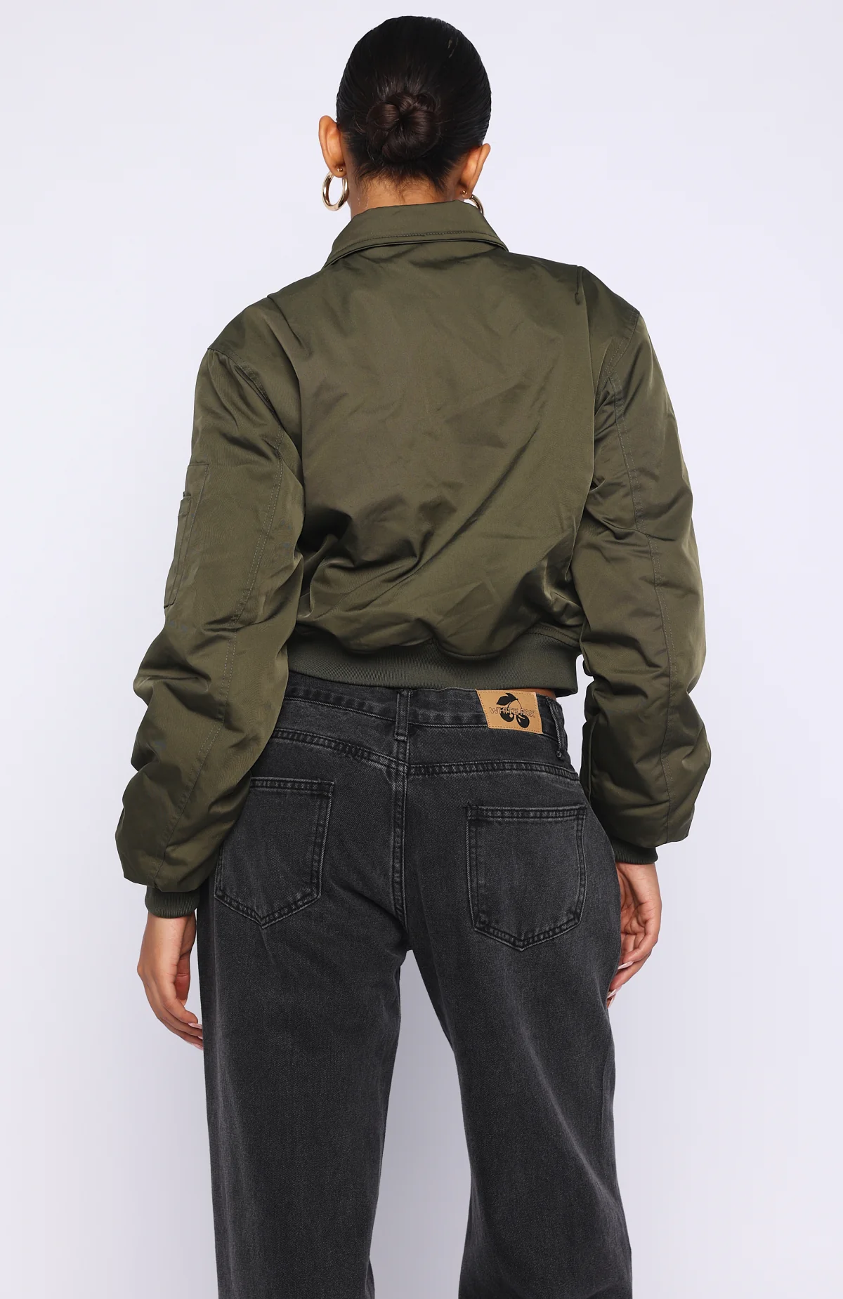 Something Forgotten Bomber Jacket Khaki - Image 4
