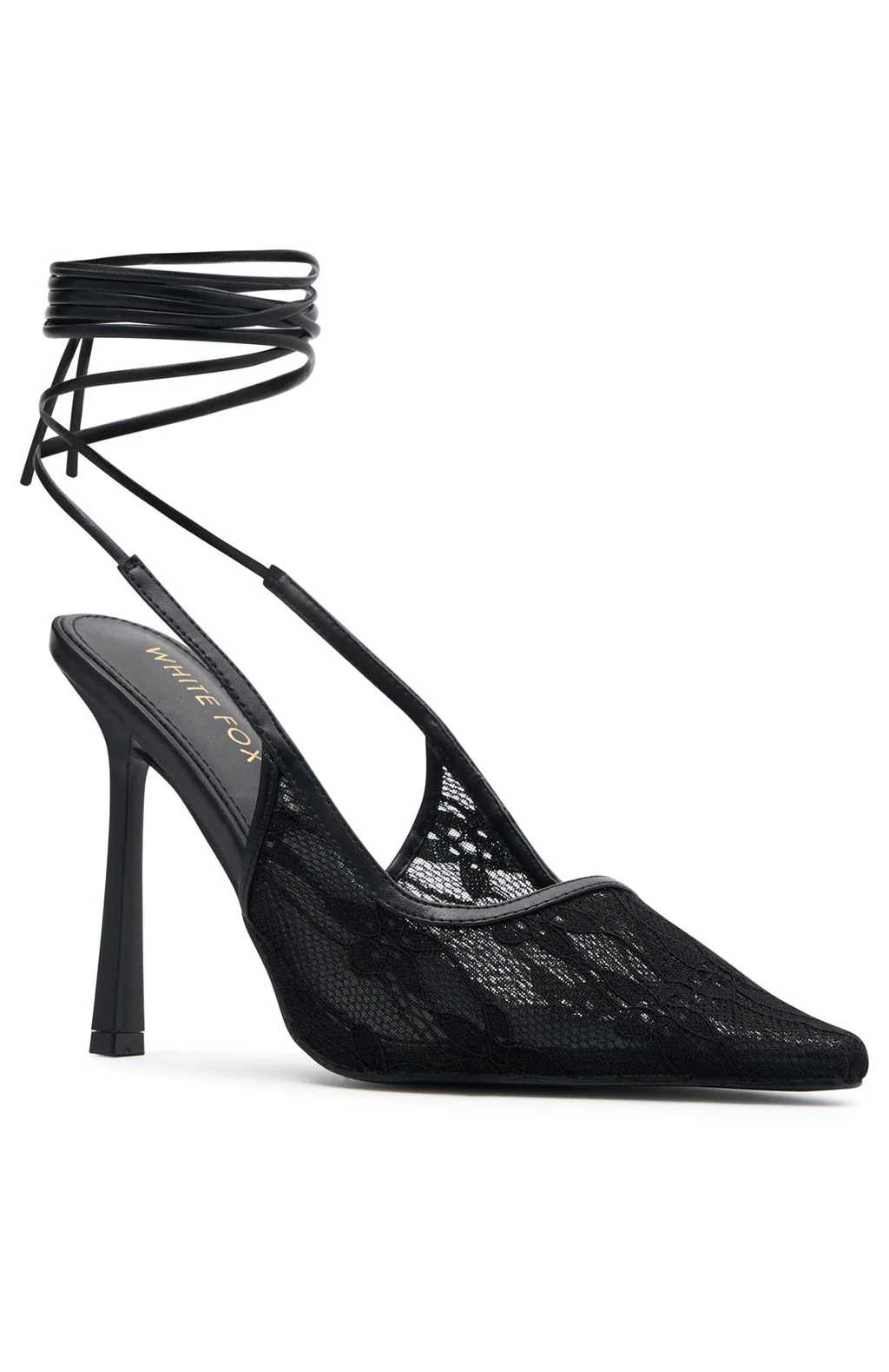 Sonnet Wrap Heels Black Lace - Image 3