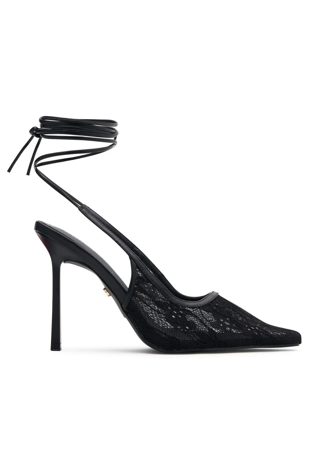 Sonnet Wrap Heels Black Lace - Image 4