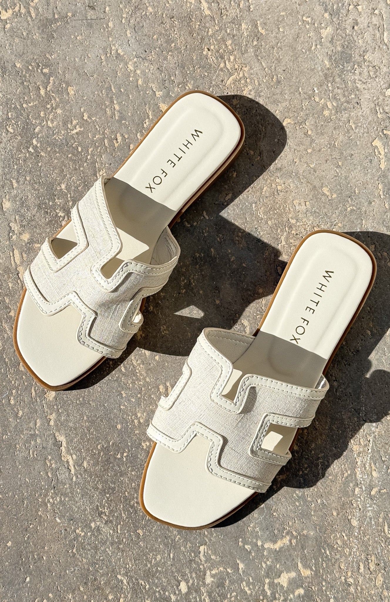 Sophia Canvas Sandals Cream/Natural - Image 3