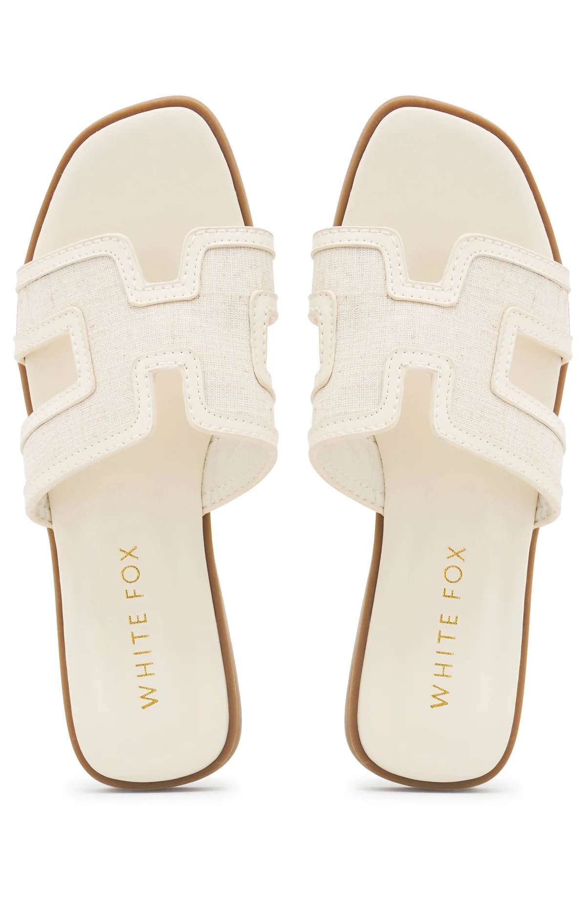 Sophia Canvas Sandals Cream/Natural - Image 4