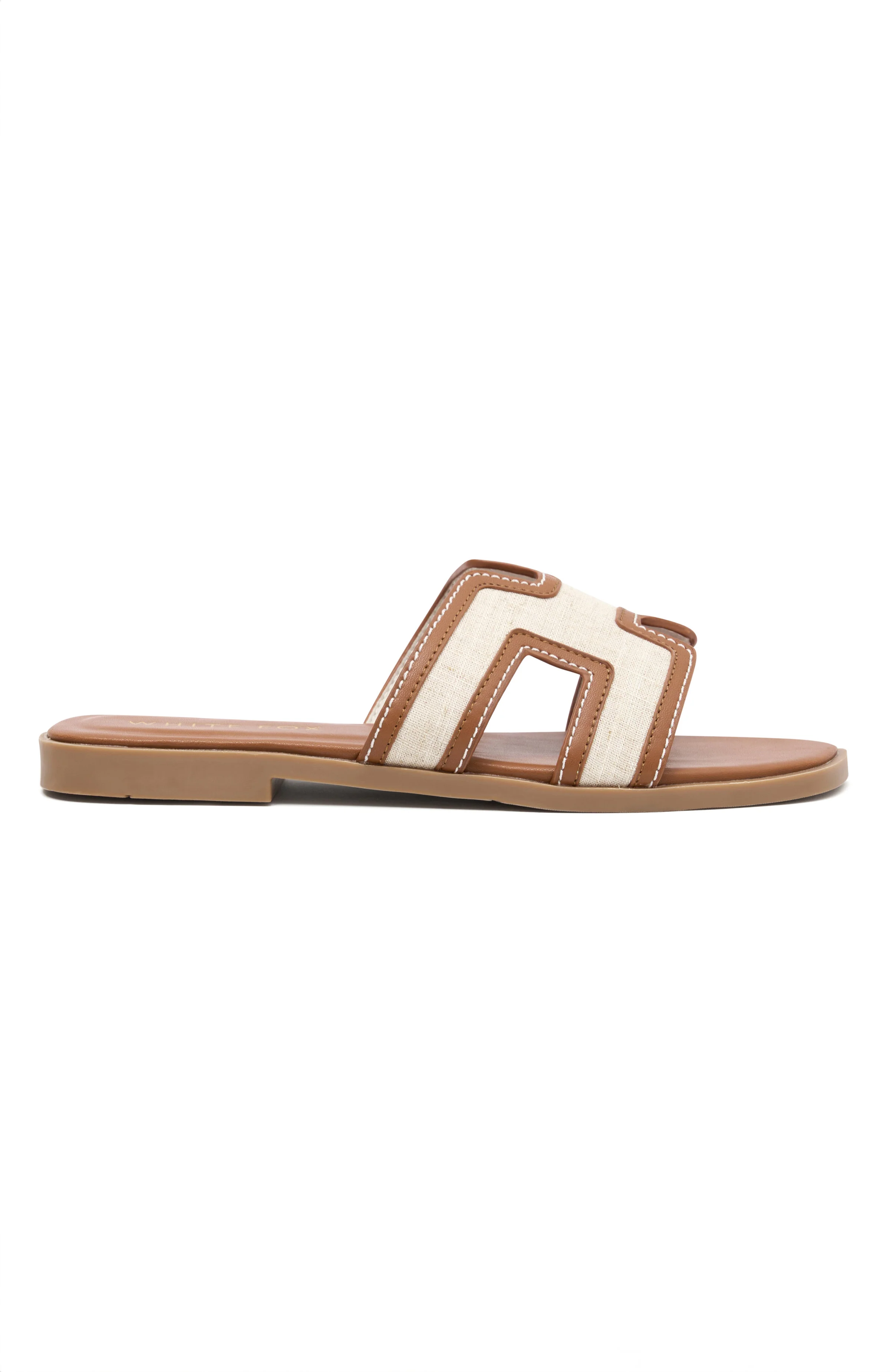Sophia Canvas Sandals Tan/Natural - Image 2