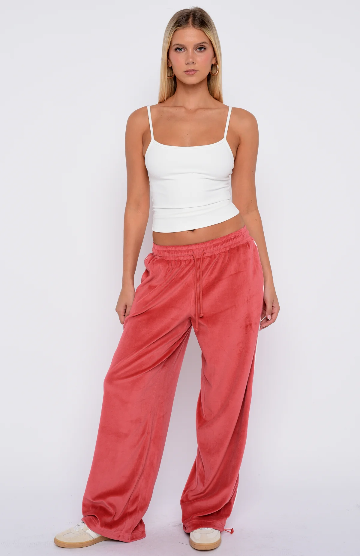 Soul Fire Velour Pants Red - Image 2