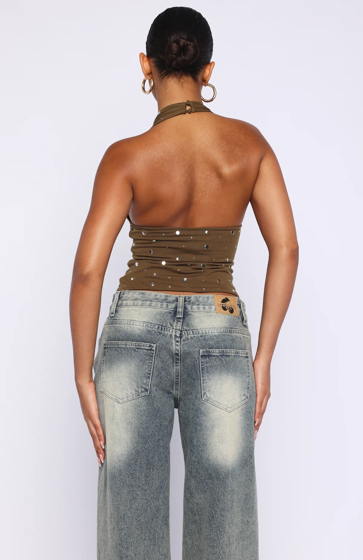 Spotlight Moment Halter Top Sage - Image 4