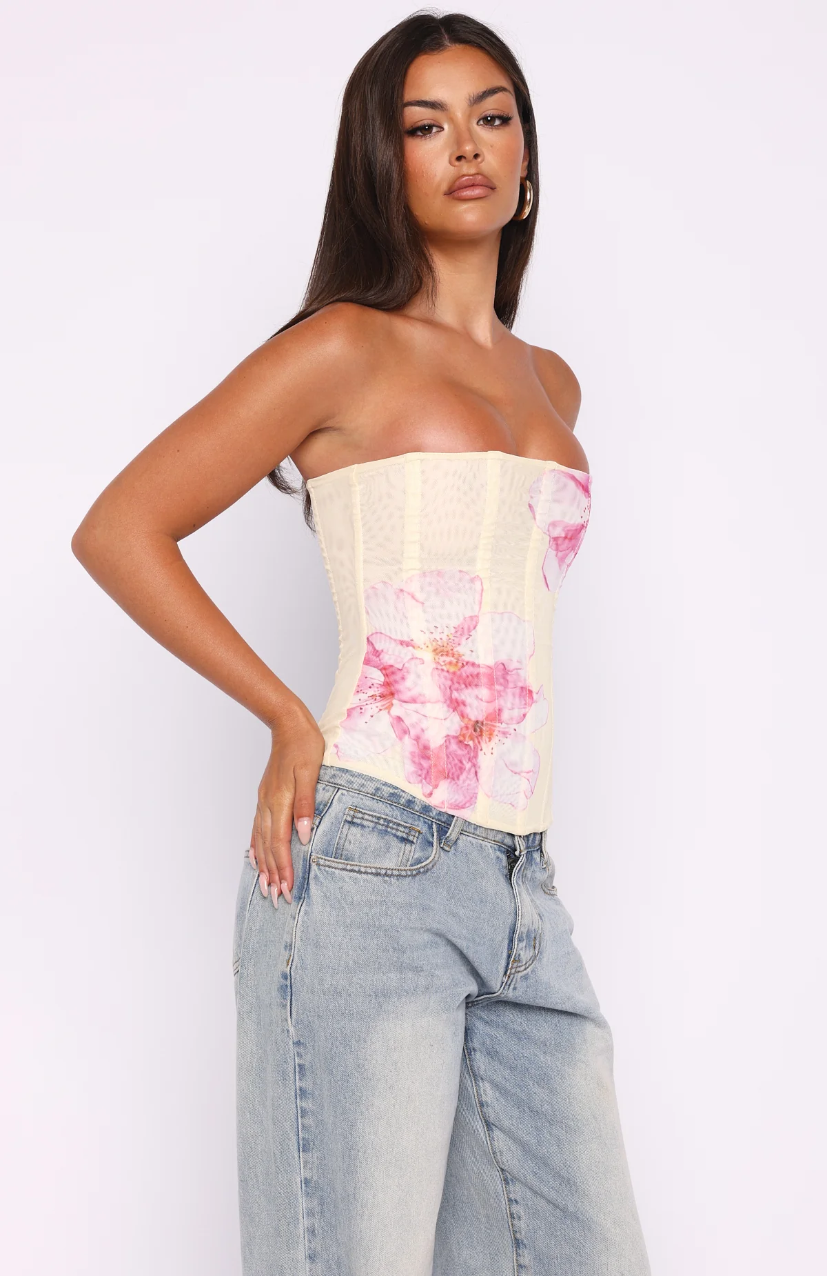 Spotlight On Me Strapless Printed Bustier Buttercup Blossom - Image 4