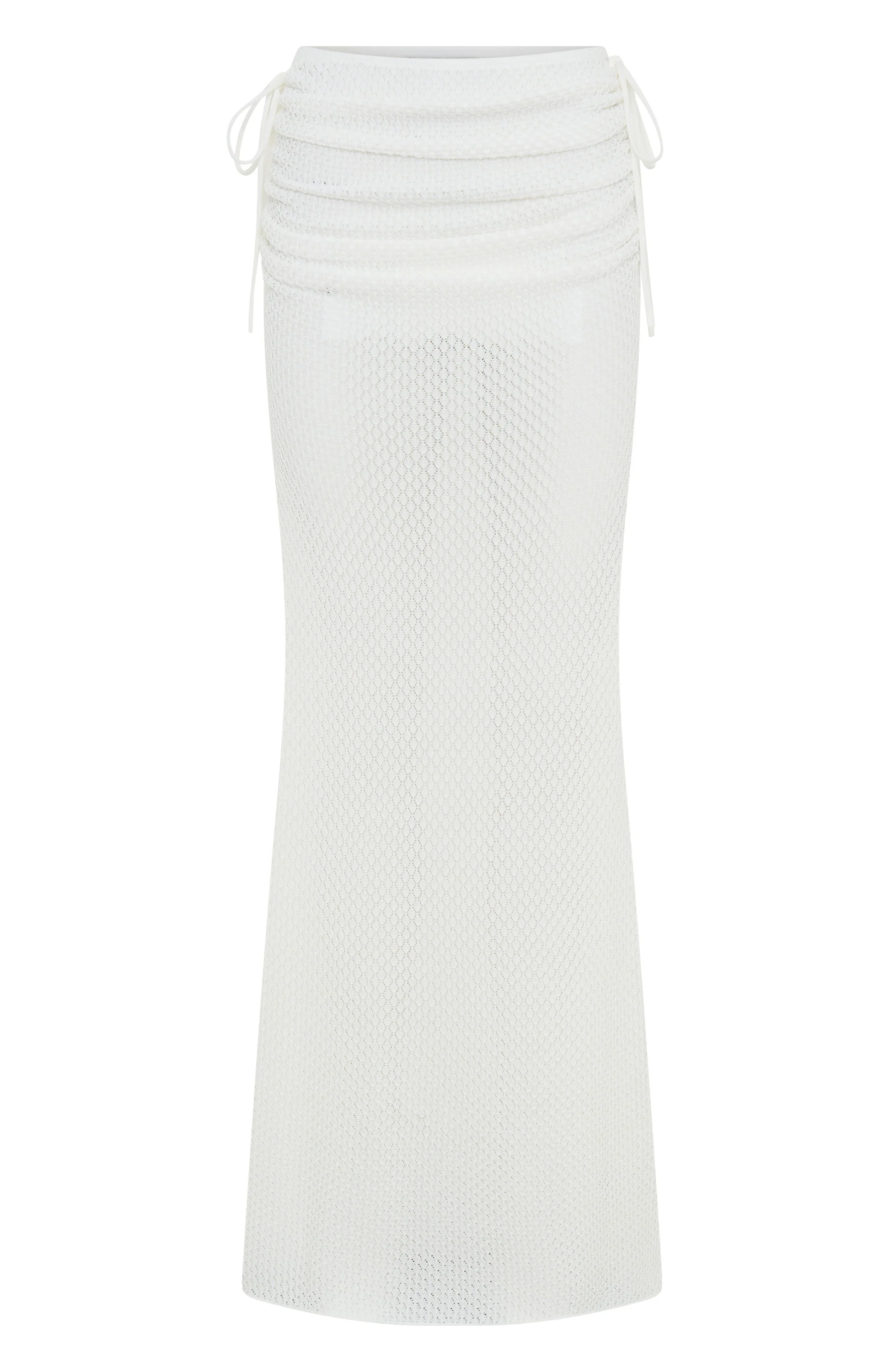 Stand And Stare Knit Maxi Skirt White - Image 5