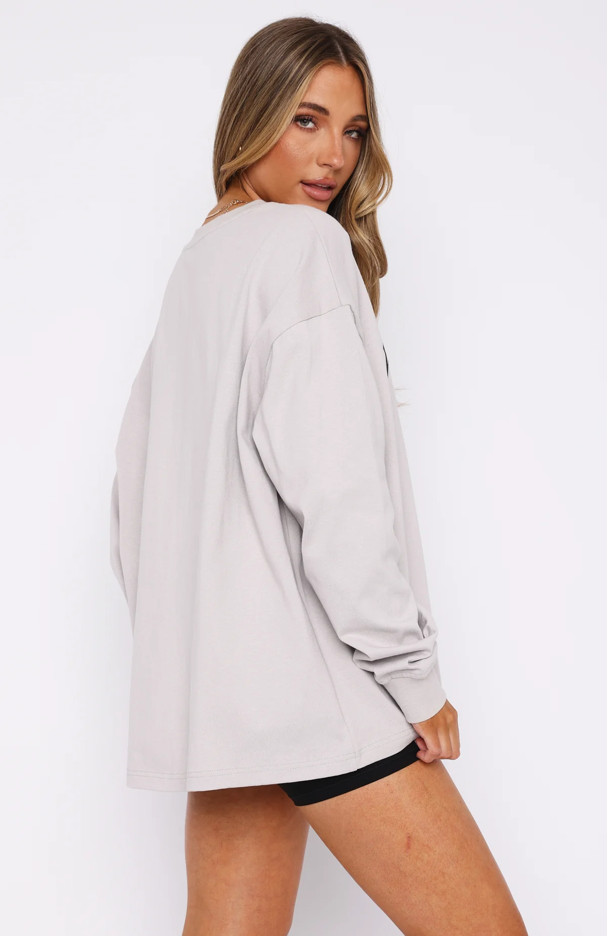 Stand With You Long Sleeve Oversized Tee Moon - Image 4