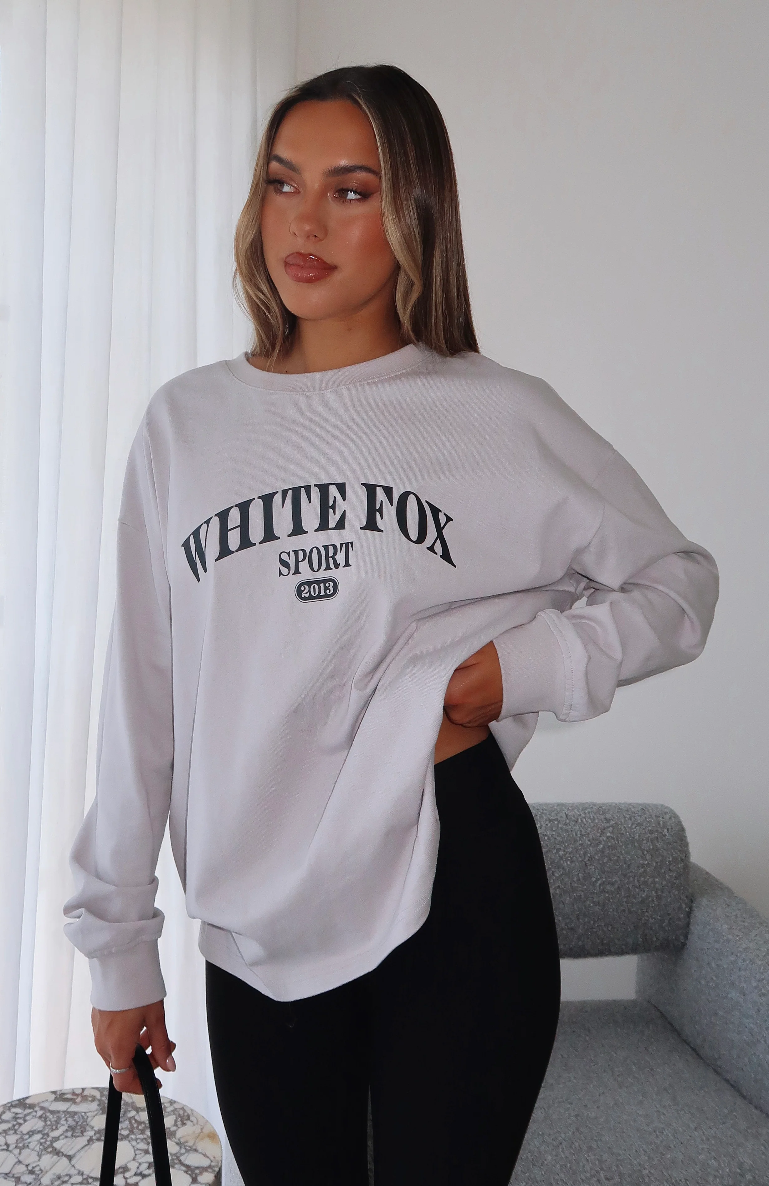 Stand With You Long Sleeve Oversized Tee Moon - Image 5