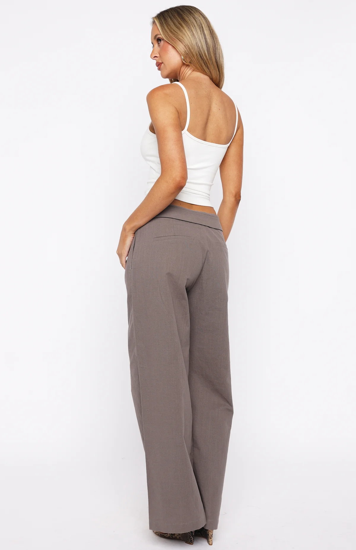 Starlight Riot Low Rise Pants Mocha - Image 4