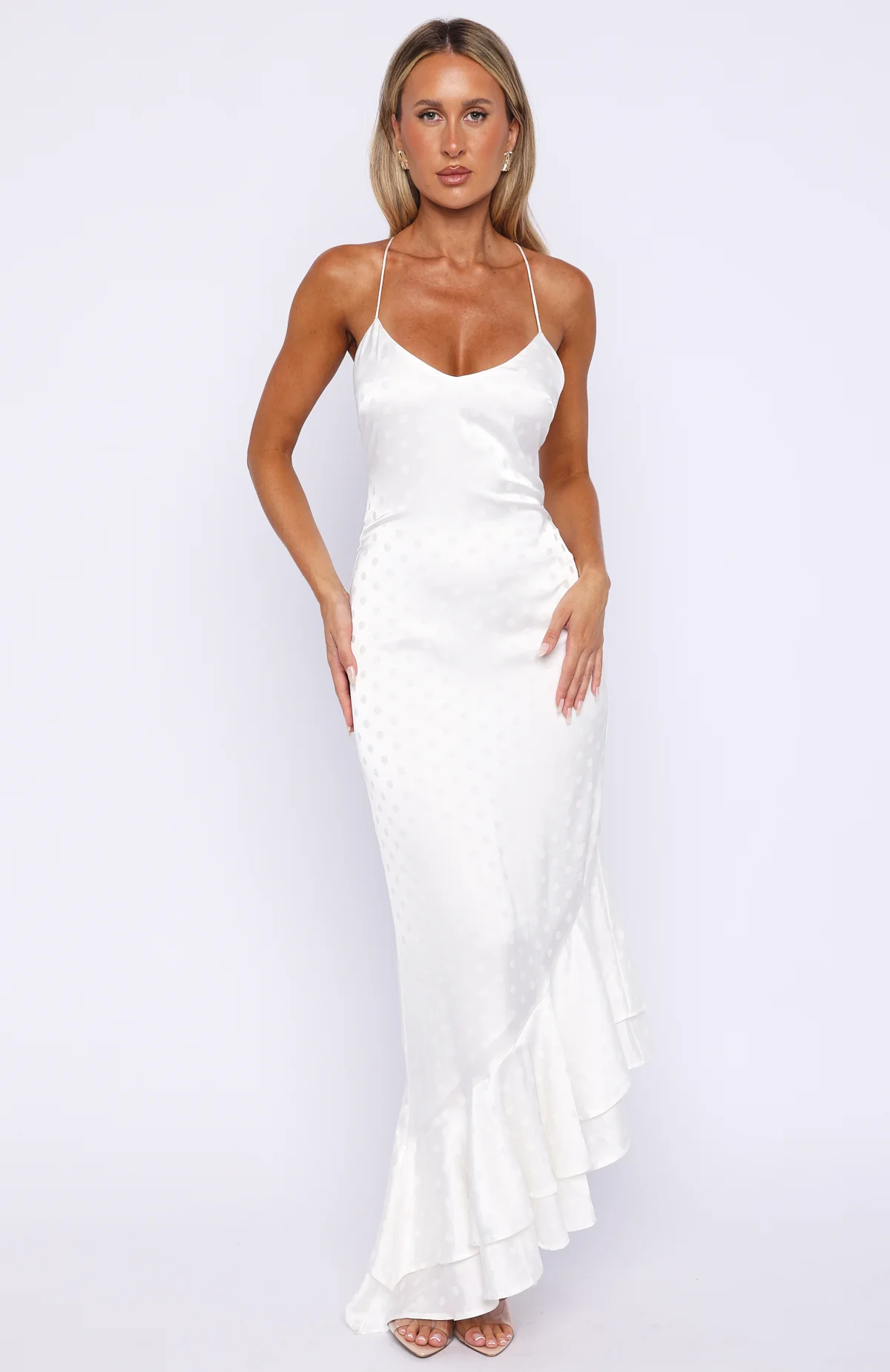 Starlit Skies Maxi Dress Off White - Image 3
