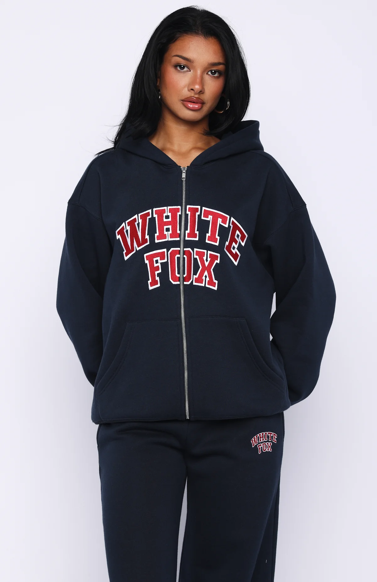 Starting Fresh Zip Front Hoodie Navy - Image 2