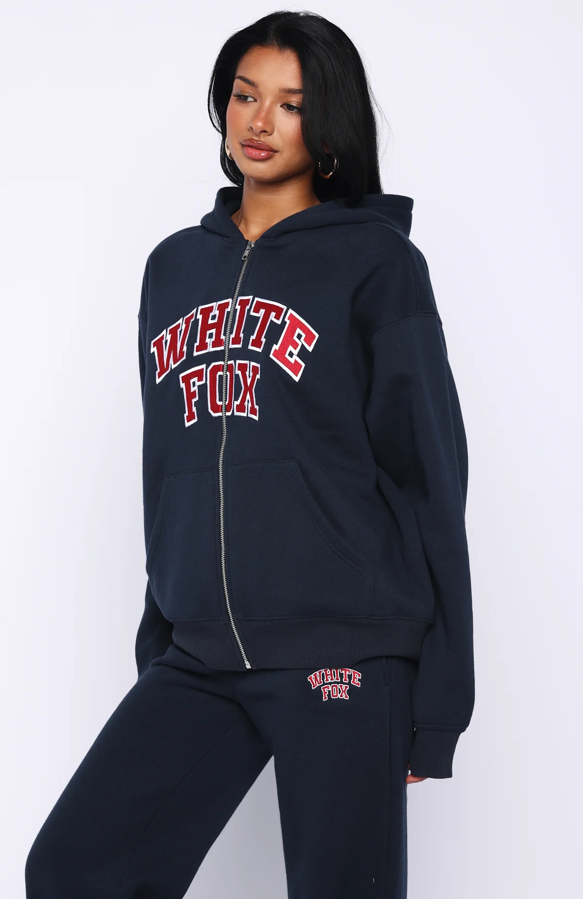Starting Fresh Zip Front Hoodie Navy - Image 3